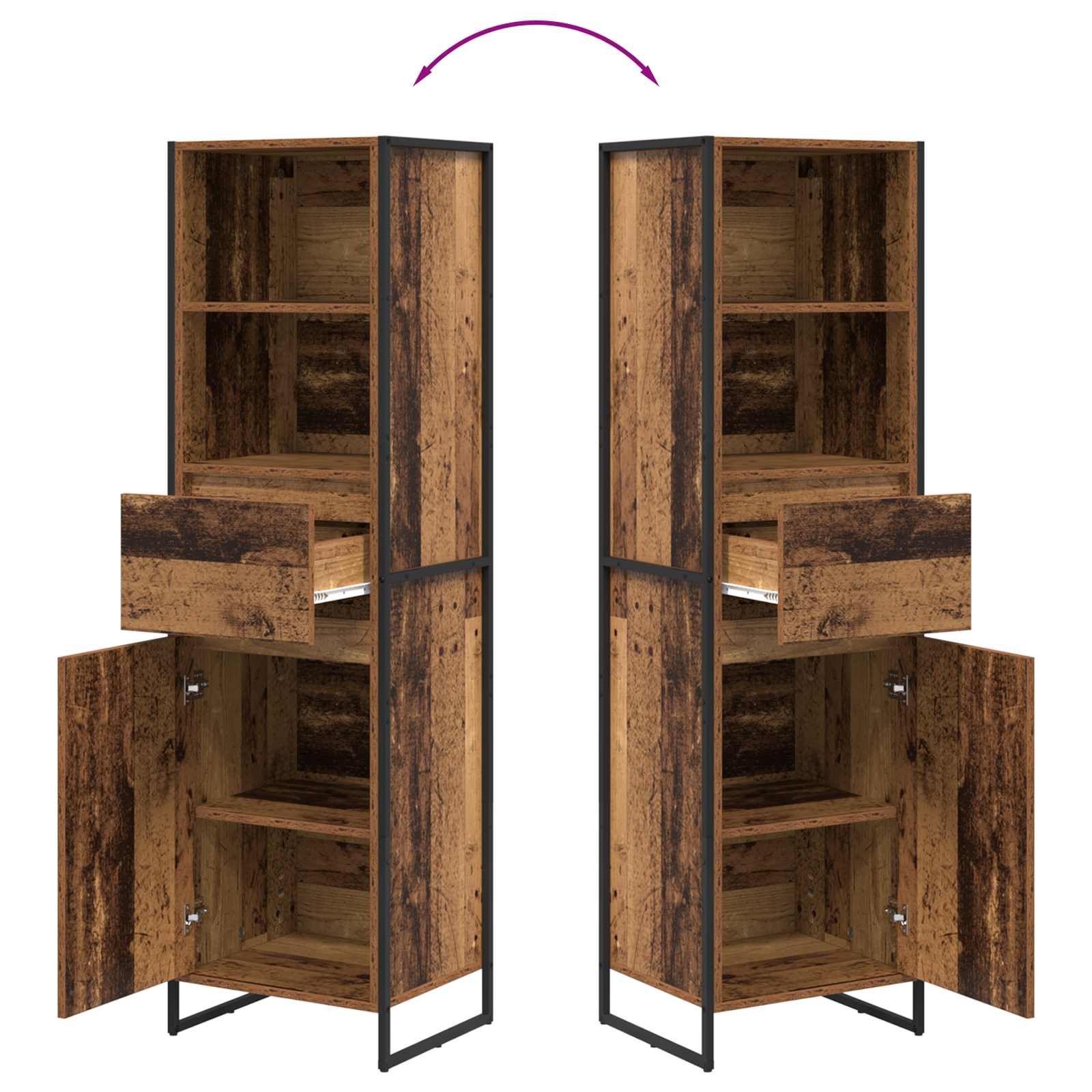 Bibliothèque Bois Ancien 43 x 36 x 150.5 cm Bois d'ingénierie - XIOS