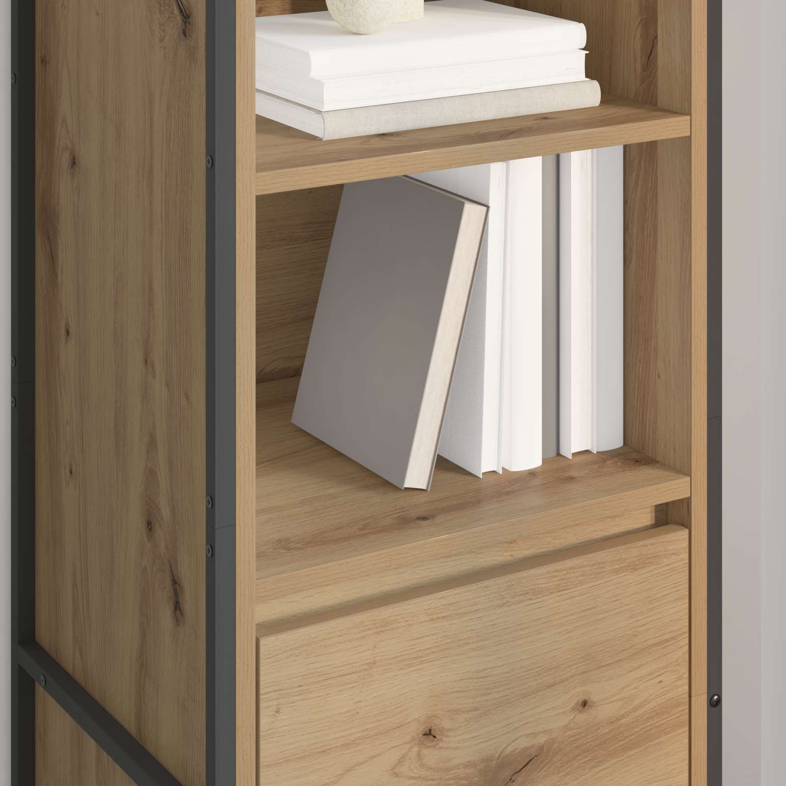 Bibliothèque Chêne artisan 43 x 36 x 150.5 cm Bois d'ingénierie - XIOS