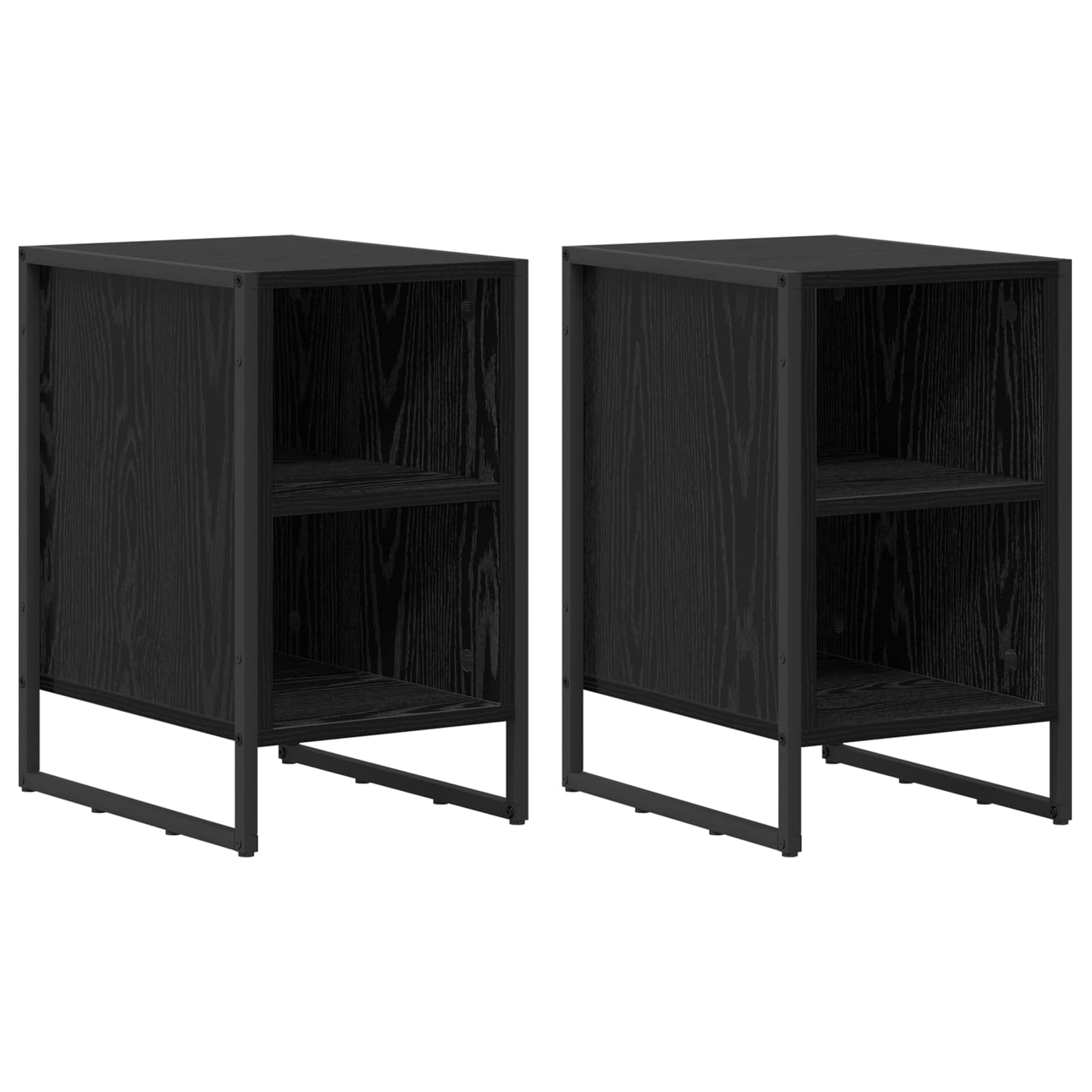 Table de chevet 2 pcs Chêne noir 39.5 x 30 x 50 cm - XIOS