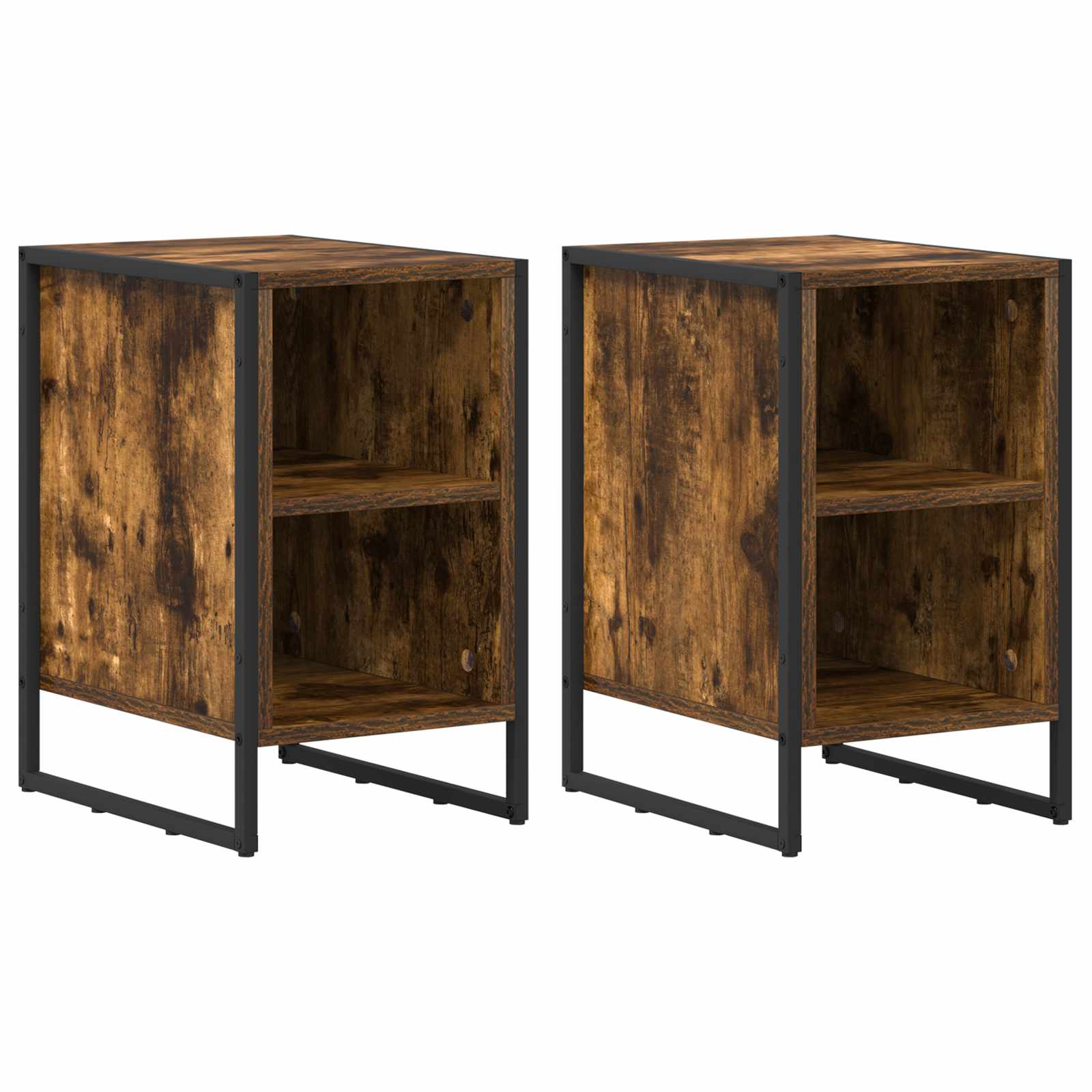 Table de chevet 2 pcs Chêne Fumé 39.5 x 30 x 50 cm - XIOS