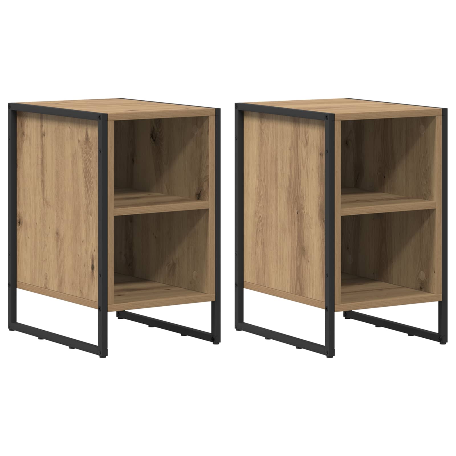 Table de chevet 2 pcs Chêne artisan 39.5 x 30 x 50 cm - XIOS