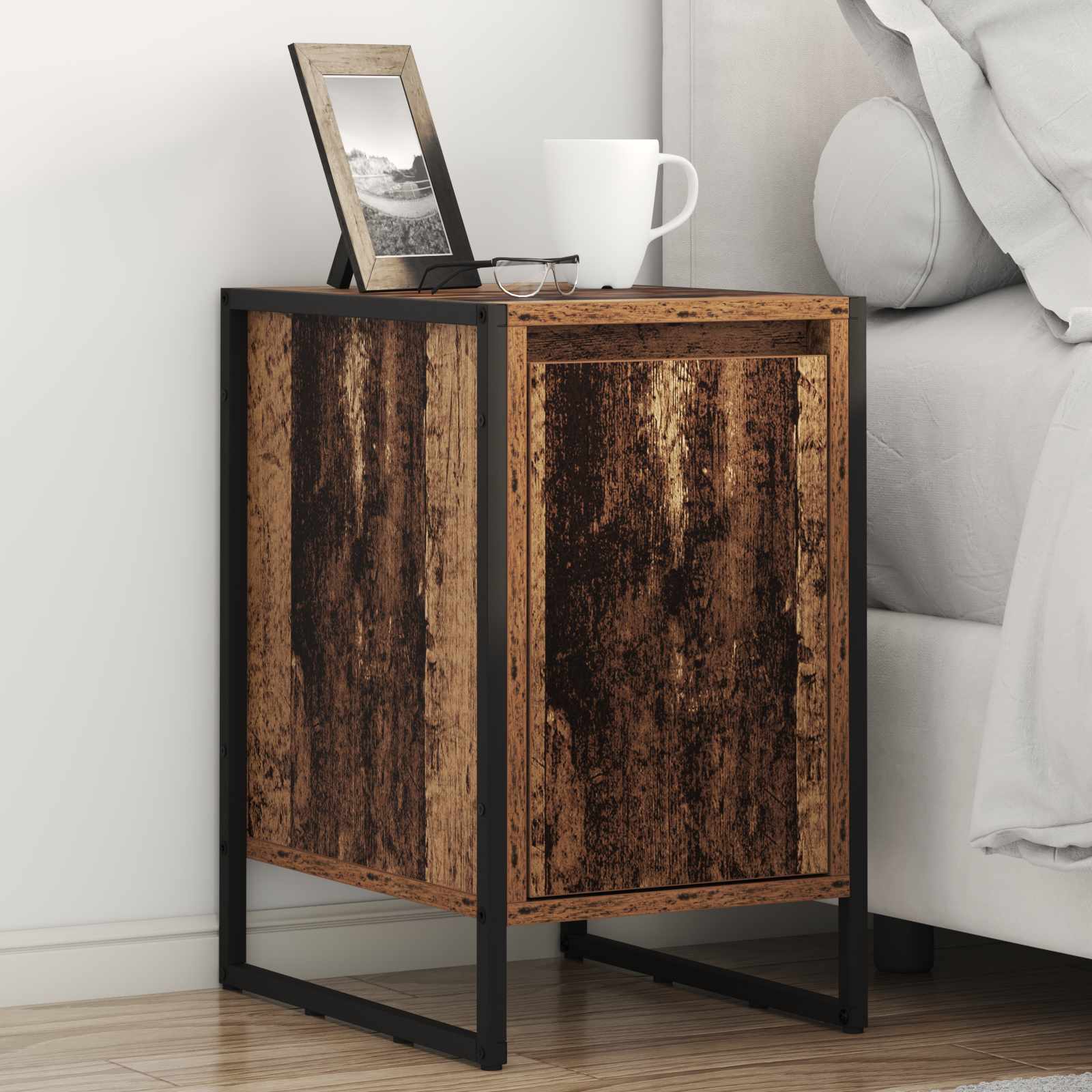 Table de chevet 2 pcs Bois Ancien 39,5 x 30 x 50 cm - XIOS