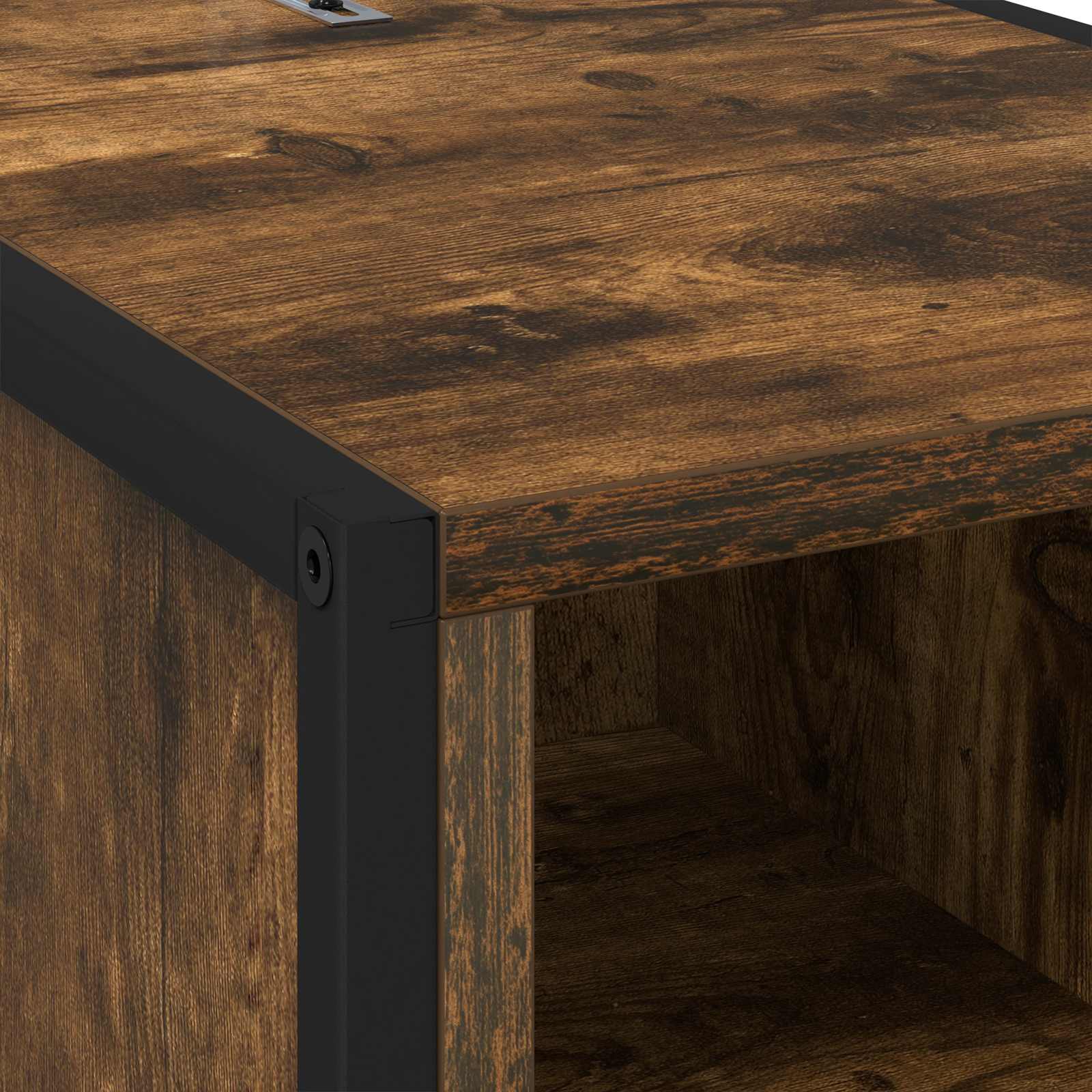 Table de chevet avec tiroir 2 pcs Chêne Fumé 39,5 x 30 x 50 cm - XIOS