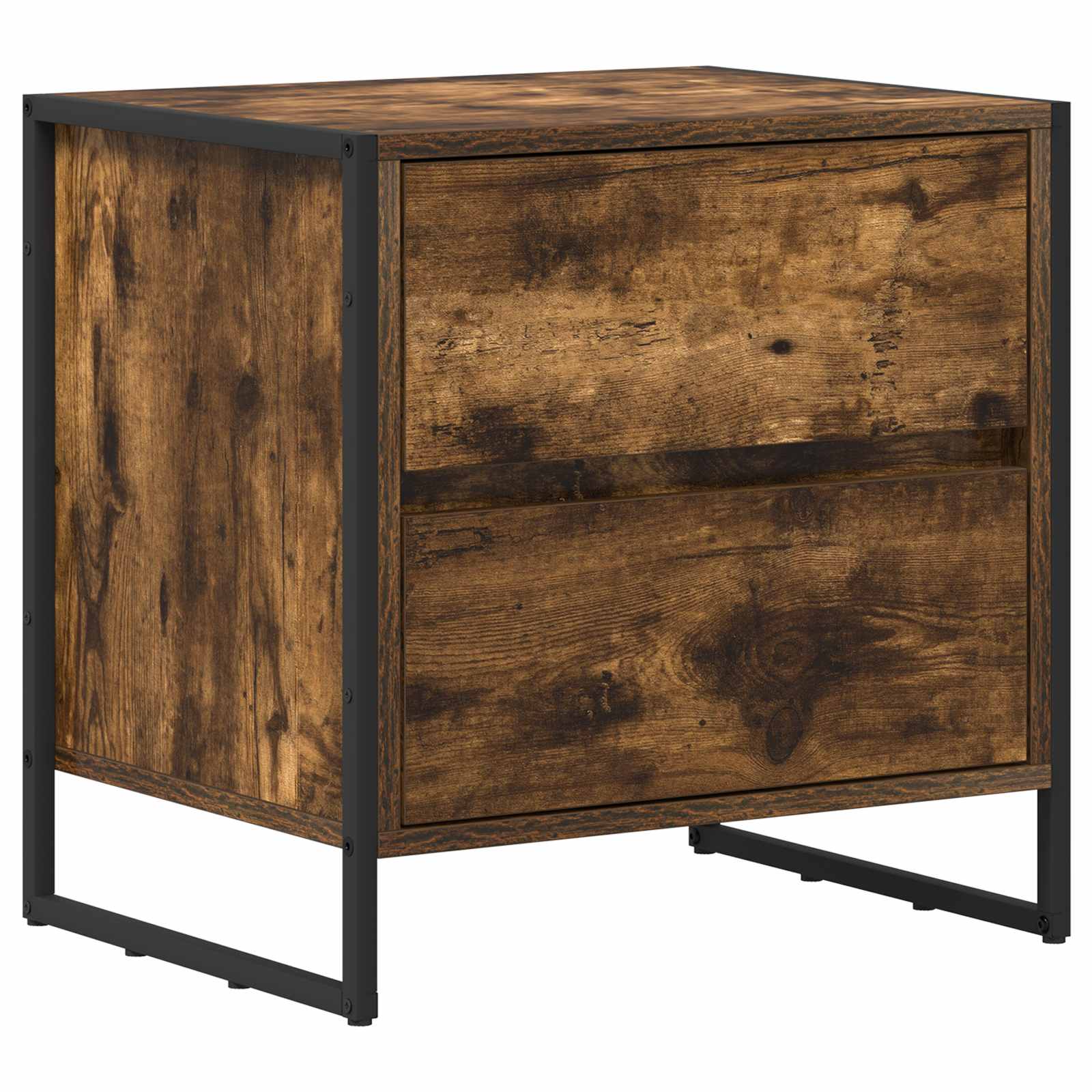 Table de chevet avec tiroir 2 pcs Chêne Fumé 50 x 39,5 x 50 cm - XIOS