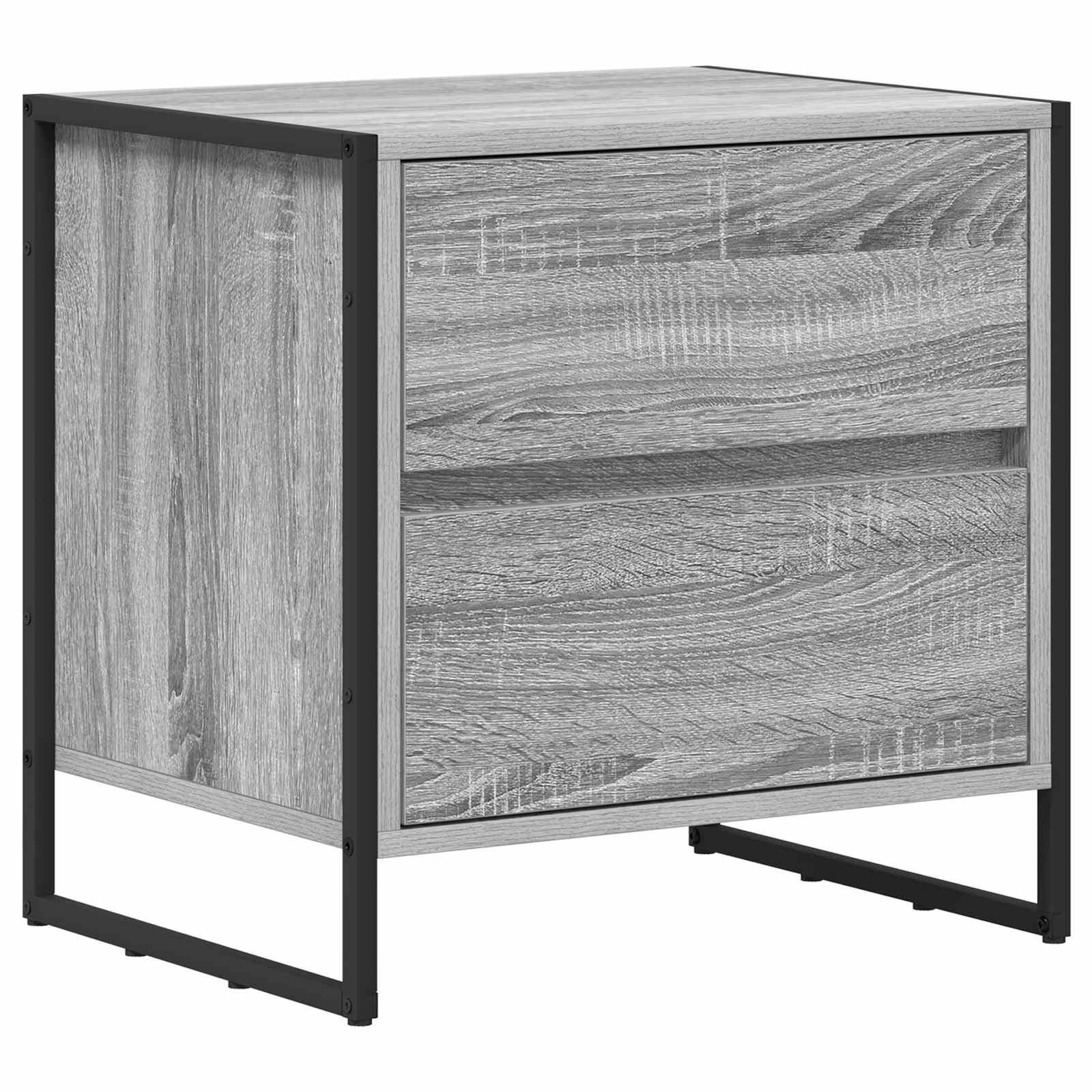Table de chevet Gris Sonoma 50 x 39,5 x 50 cm Bois d'ingénierie - XIOS