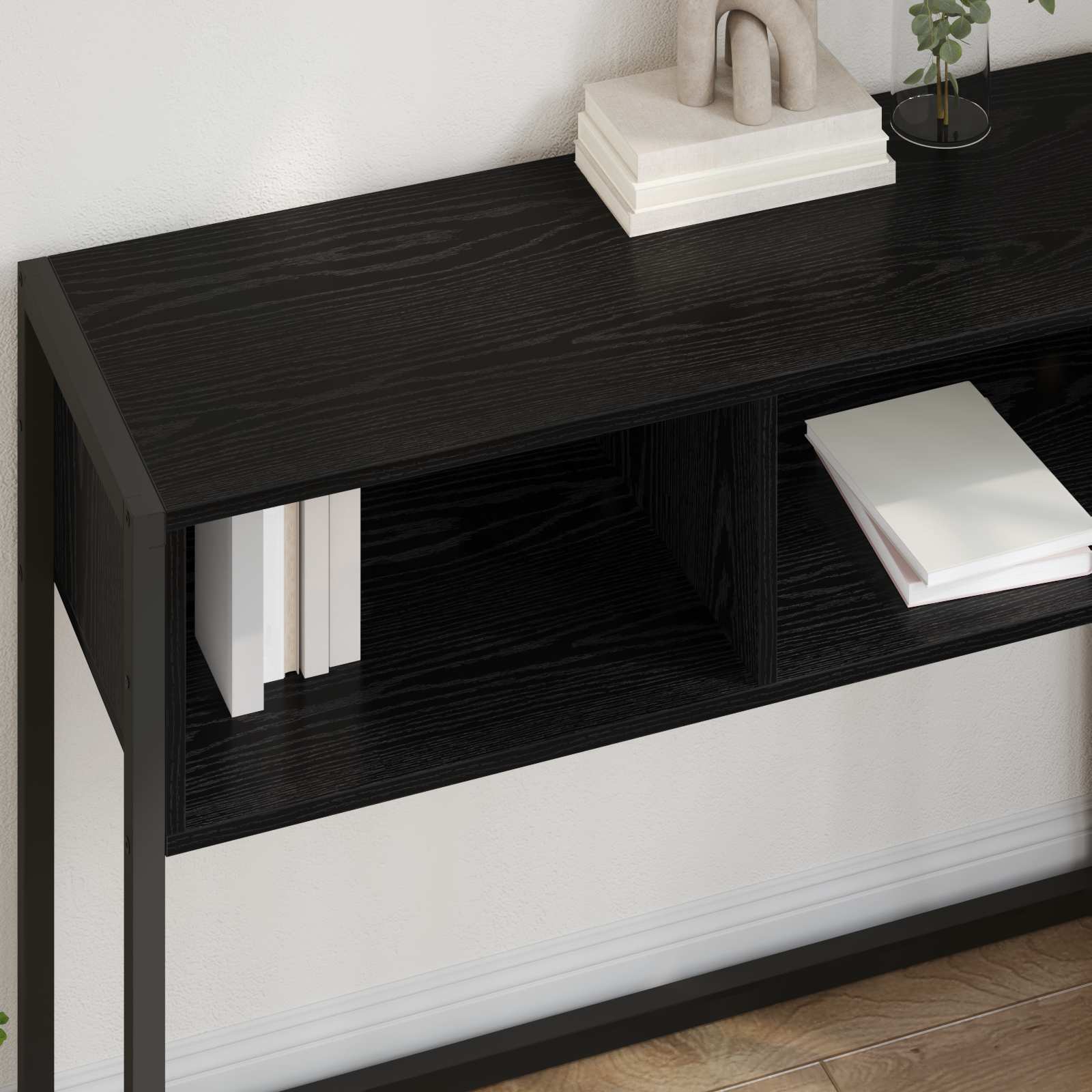 Table d'appoint Chêne noir 100 x 36 x 75 cm Bois d'ingénierie - XIOS