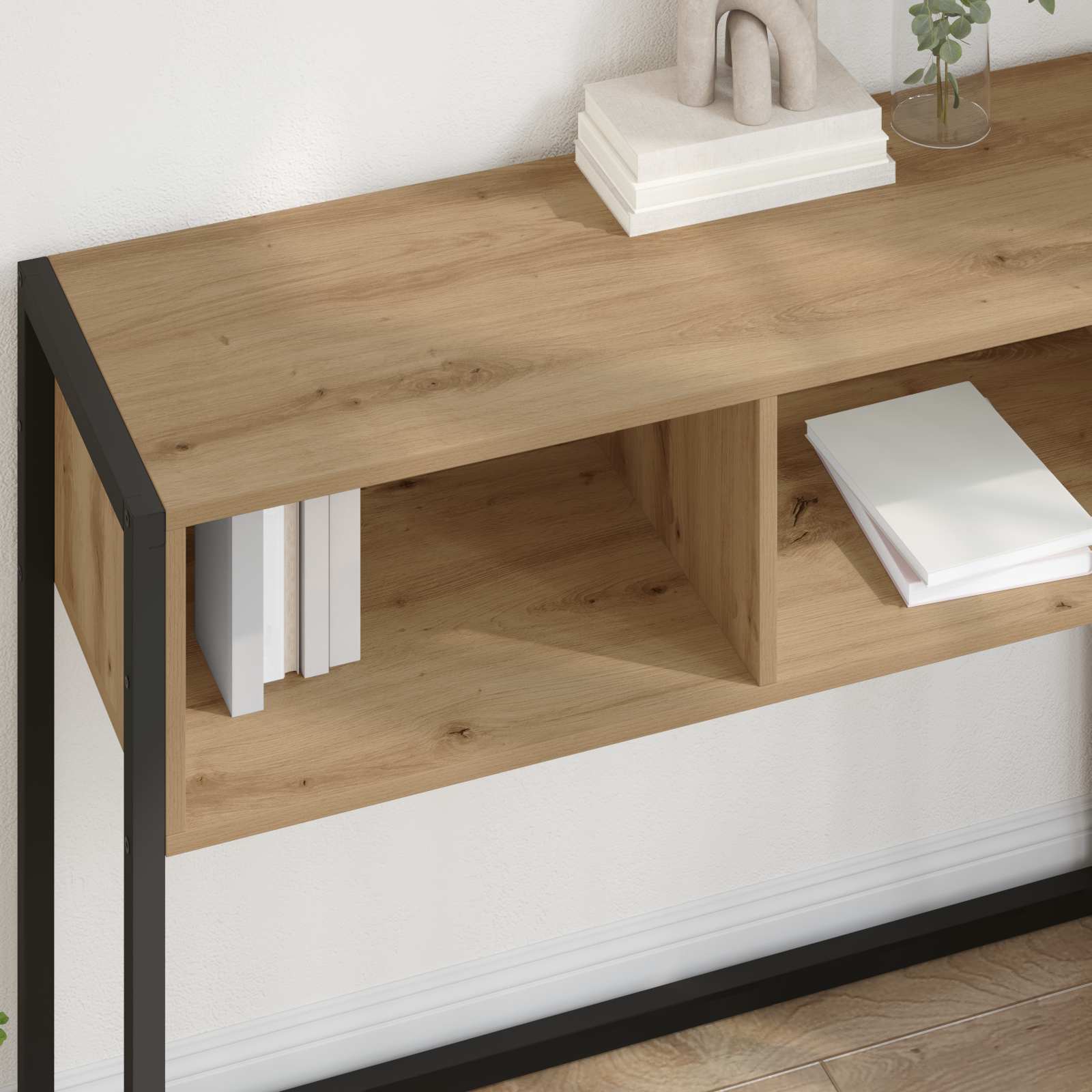 Table d'appoint avec stockage Chêne artisan 100 x 36 x 75 cm - XIOS