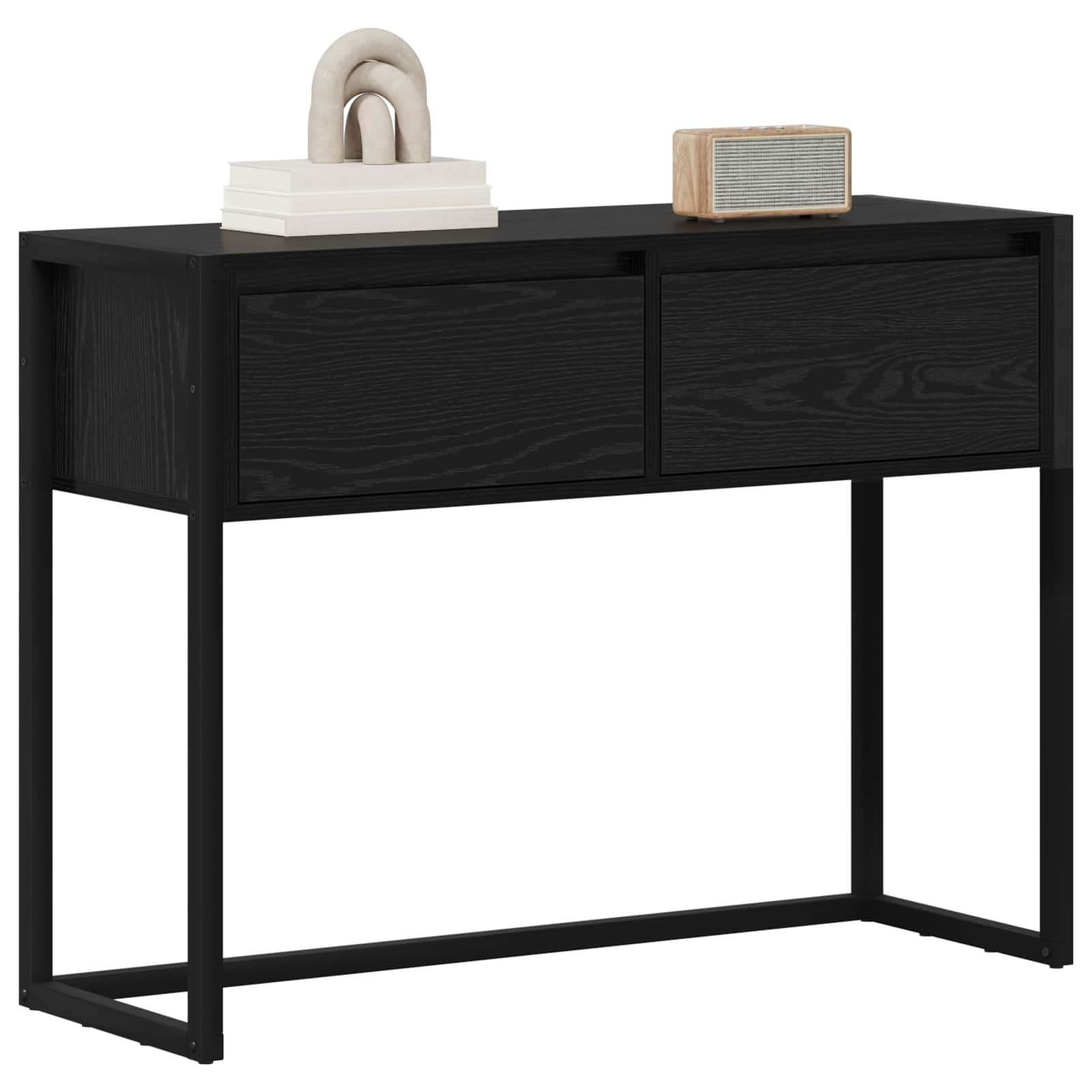 Table d'appoint Chêne noir 100 x 36 x 75 cm Bois d'ingénierie - XIOS