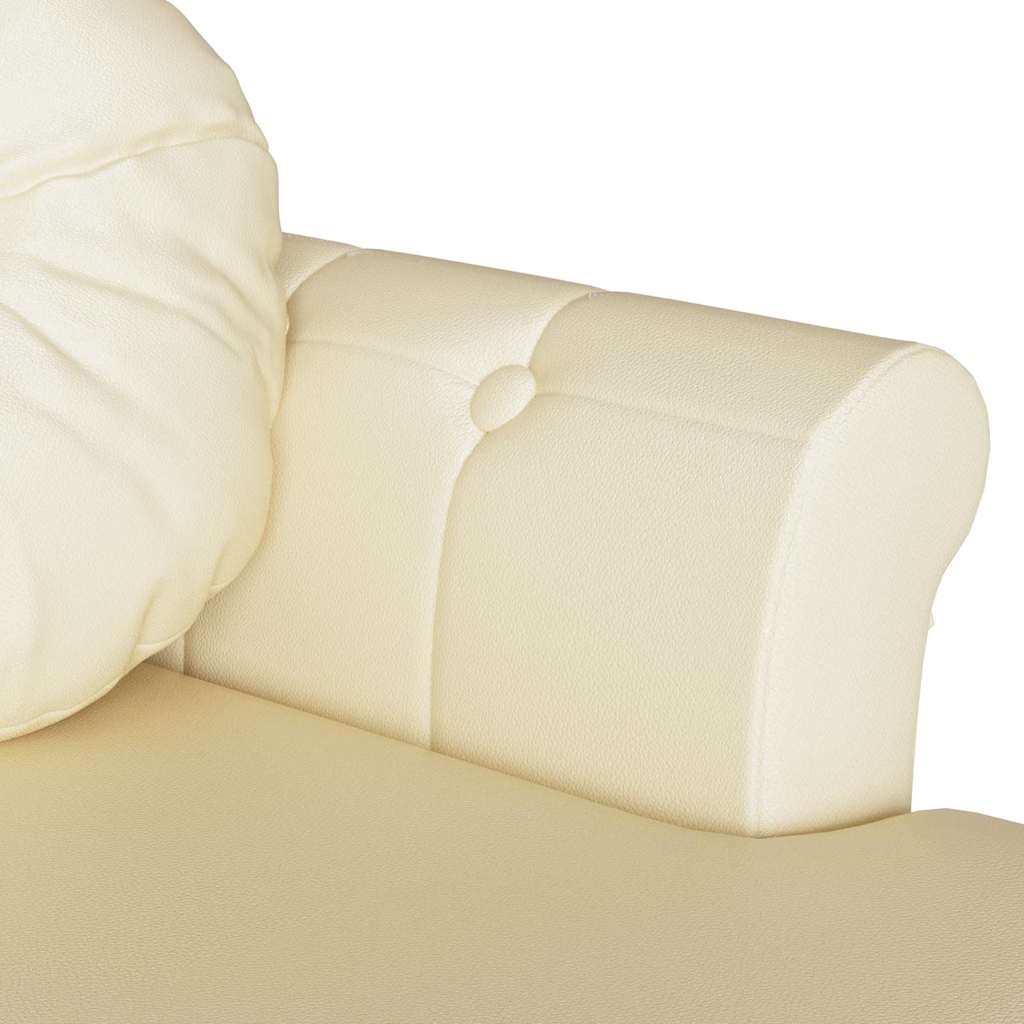 Banc Chesterfield Crème 120,5 x 65 x 75 cm Simili cuir - XIOS