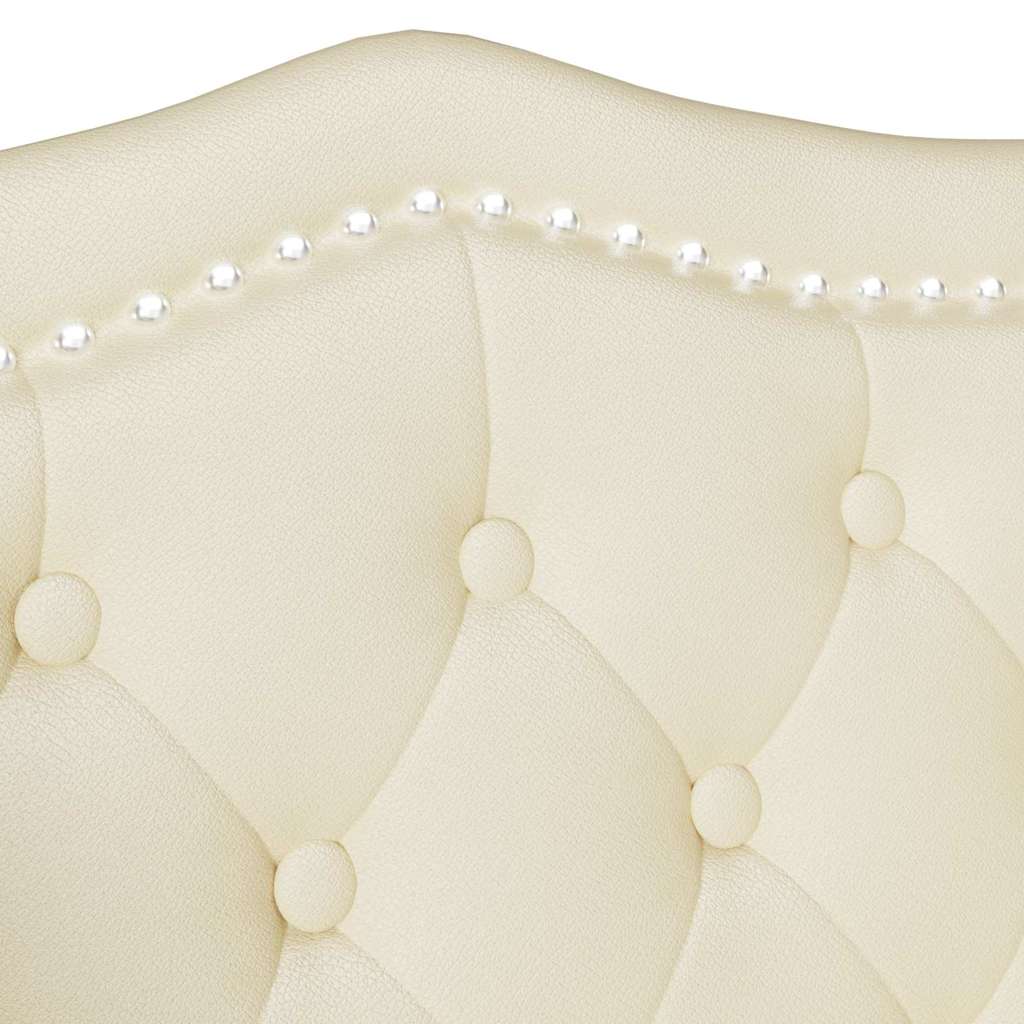 Banc Chesterfield Crème 120,5 x 65 x 75 cm Cuir synthétique - XIOS