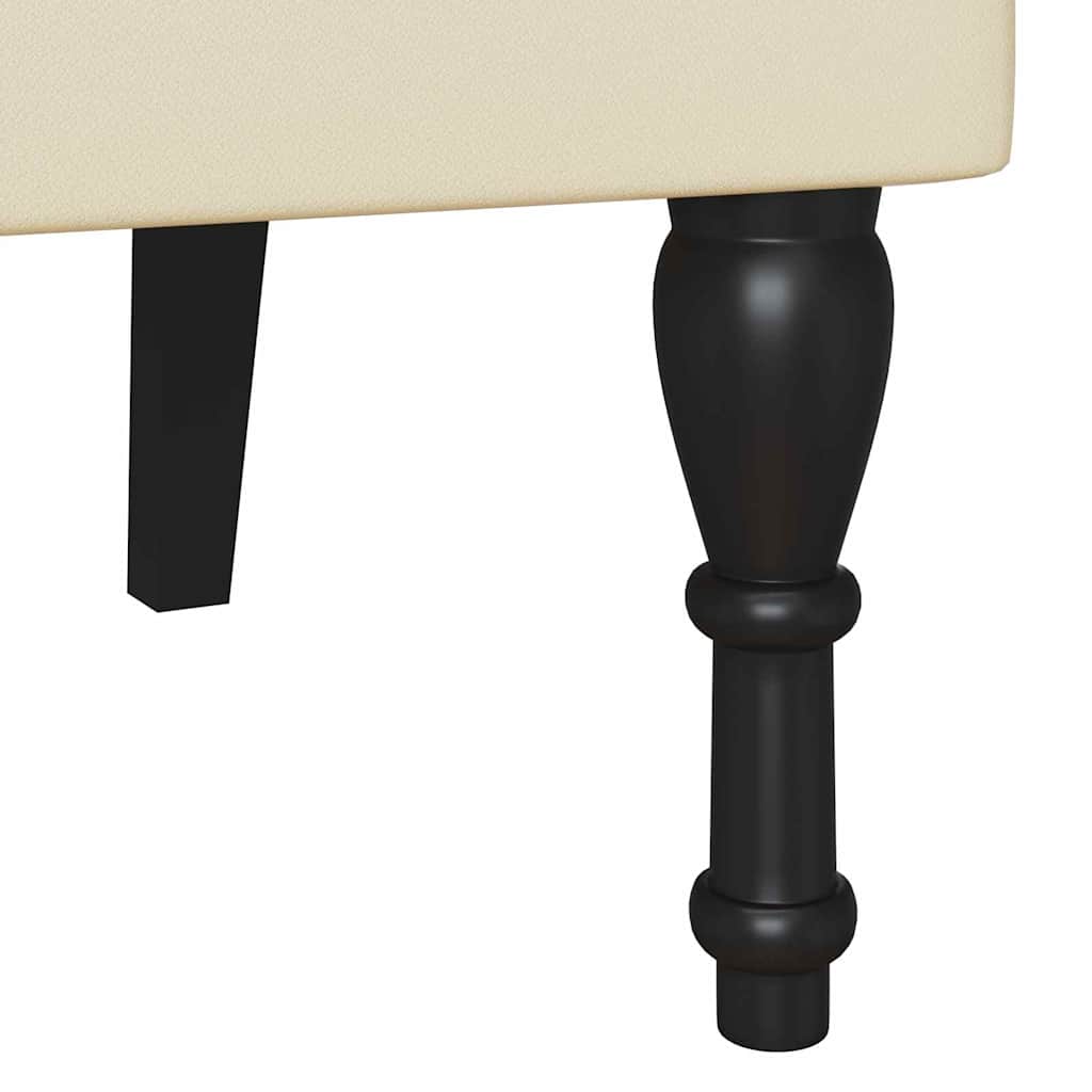 Banc Chesterfield Crème 120,5 x 65 x 75 cm Simili cuir - XIOS