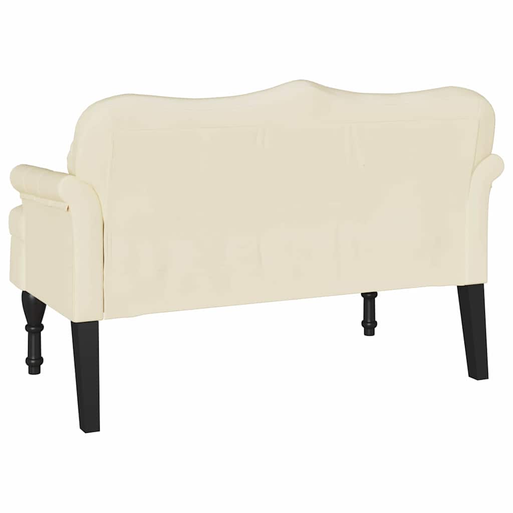 Banc Chesterfield Crème 120,5 x 65 x 75 cm Simili cuir - XIOS