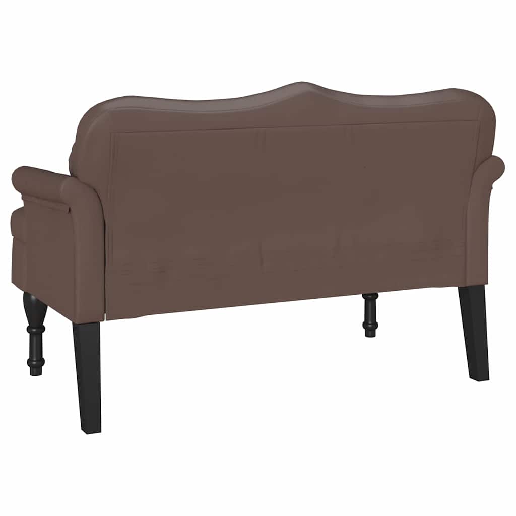 Banc Chesterfield Marron 120,5 x 65 x 75 cm Simili cuir - XIOS