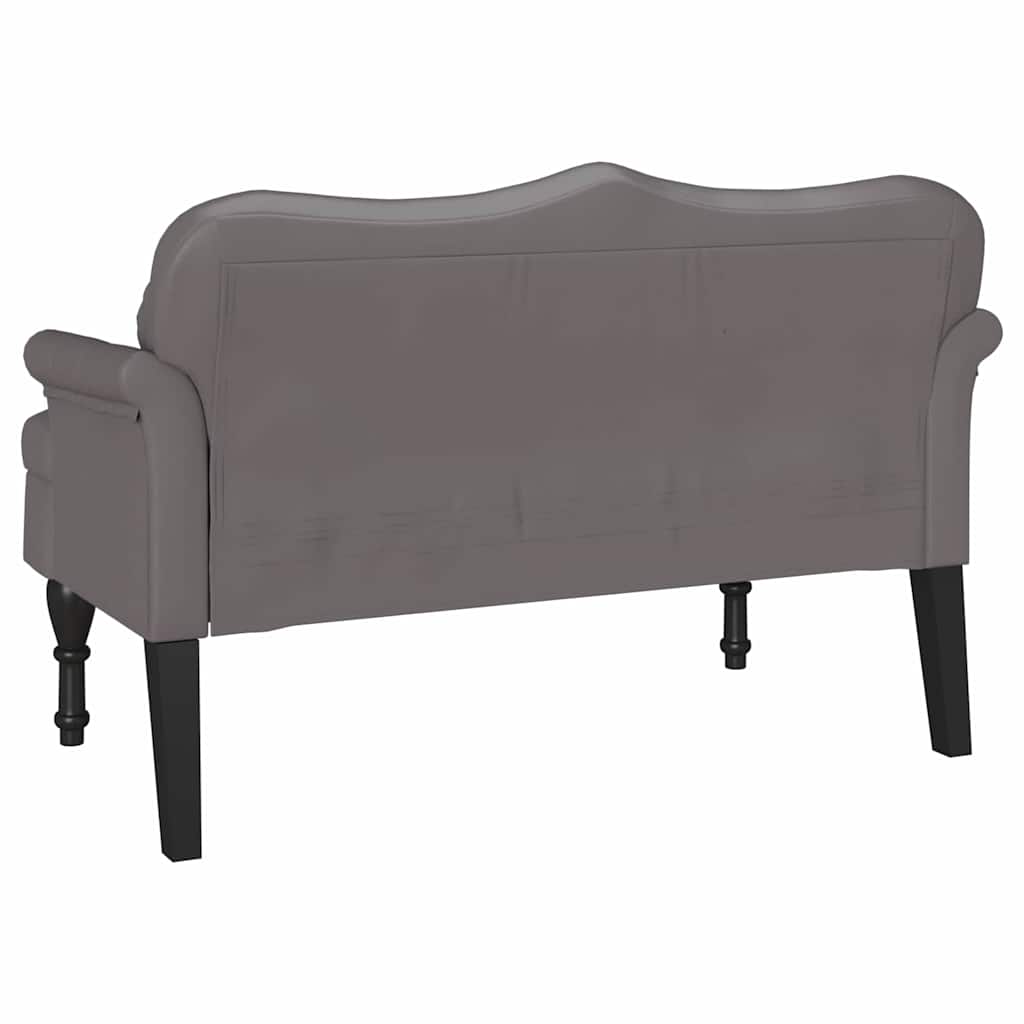Banc Chesterfield Gris 120,5 x 65 x 75 cm Simili cuir - XIOS