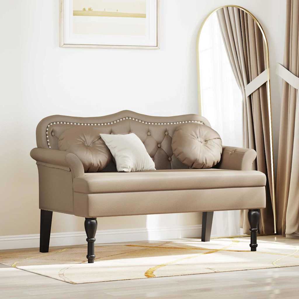 Banc Chesterfield Cappuccino 120,5 x 65 x 75 cm Simili cuir - XIOS