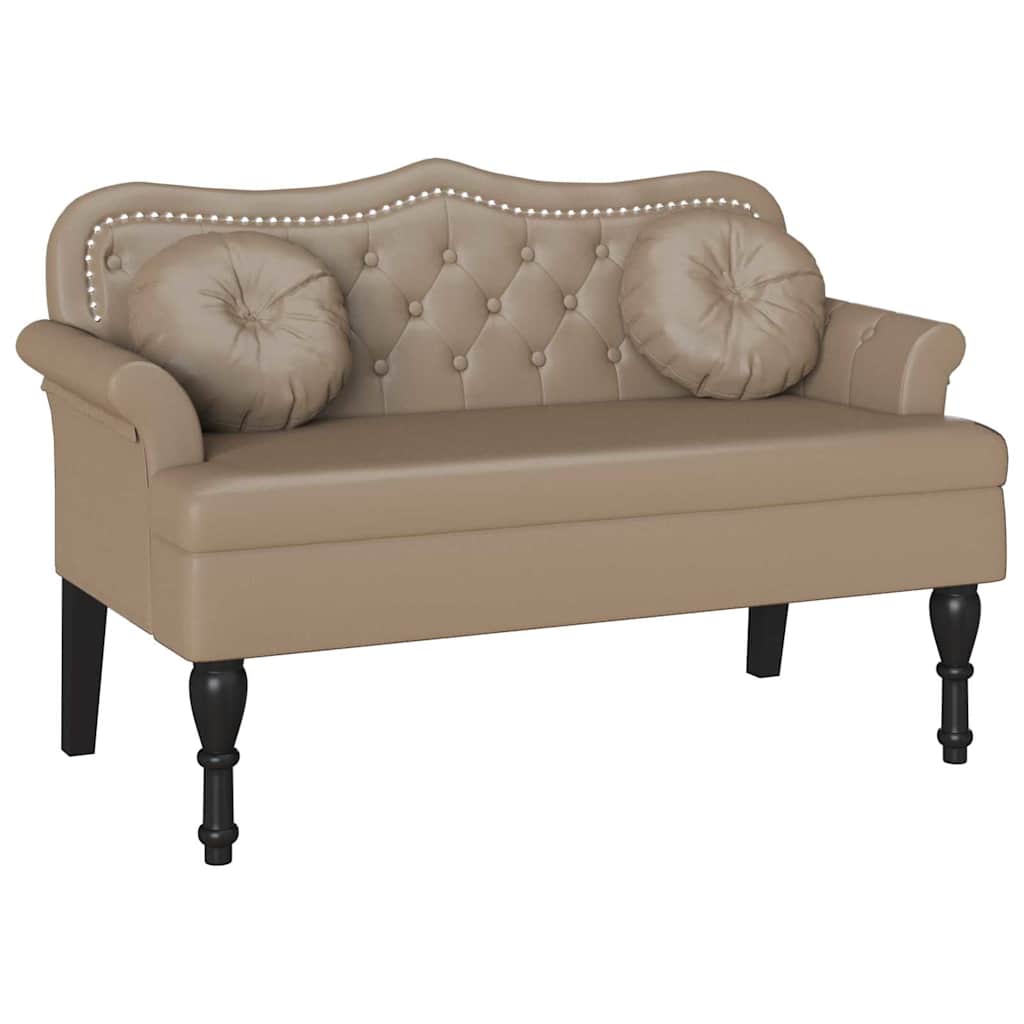 Banc Chesterfield Cappuccino 120,5 x 65 x 75 cm Simili cuir - XIOS
