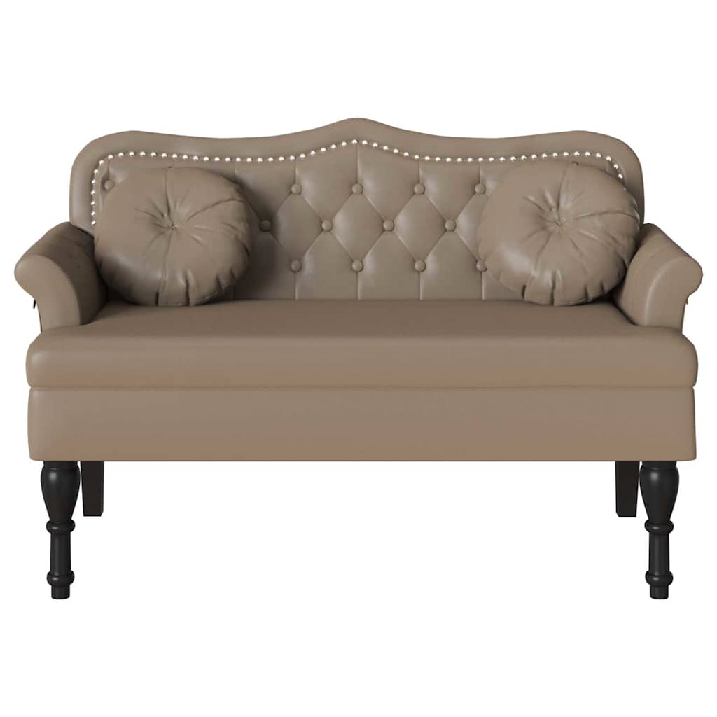 Banc Chesterfield Cappuccino 120,5 x 65 x 75 cm Simili cuir - XIOS
