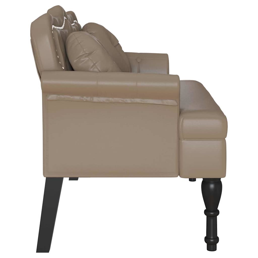 Banc Chesterfield Cappuccino 120,5 x 65 x 75 cm Simili cuir - XIOS