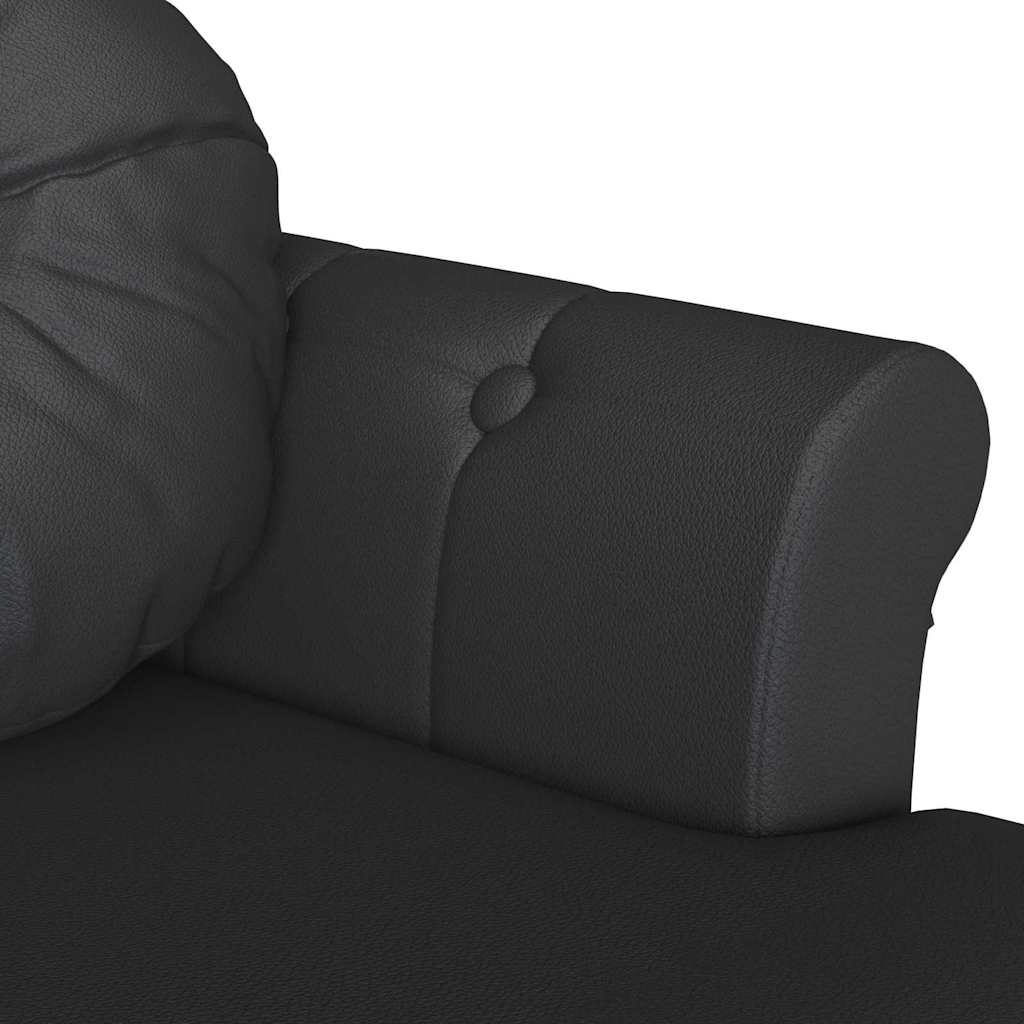 Banc Chesterfield Noir 120,5 x 65 x 75 cm Simili cuir - XIOS