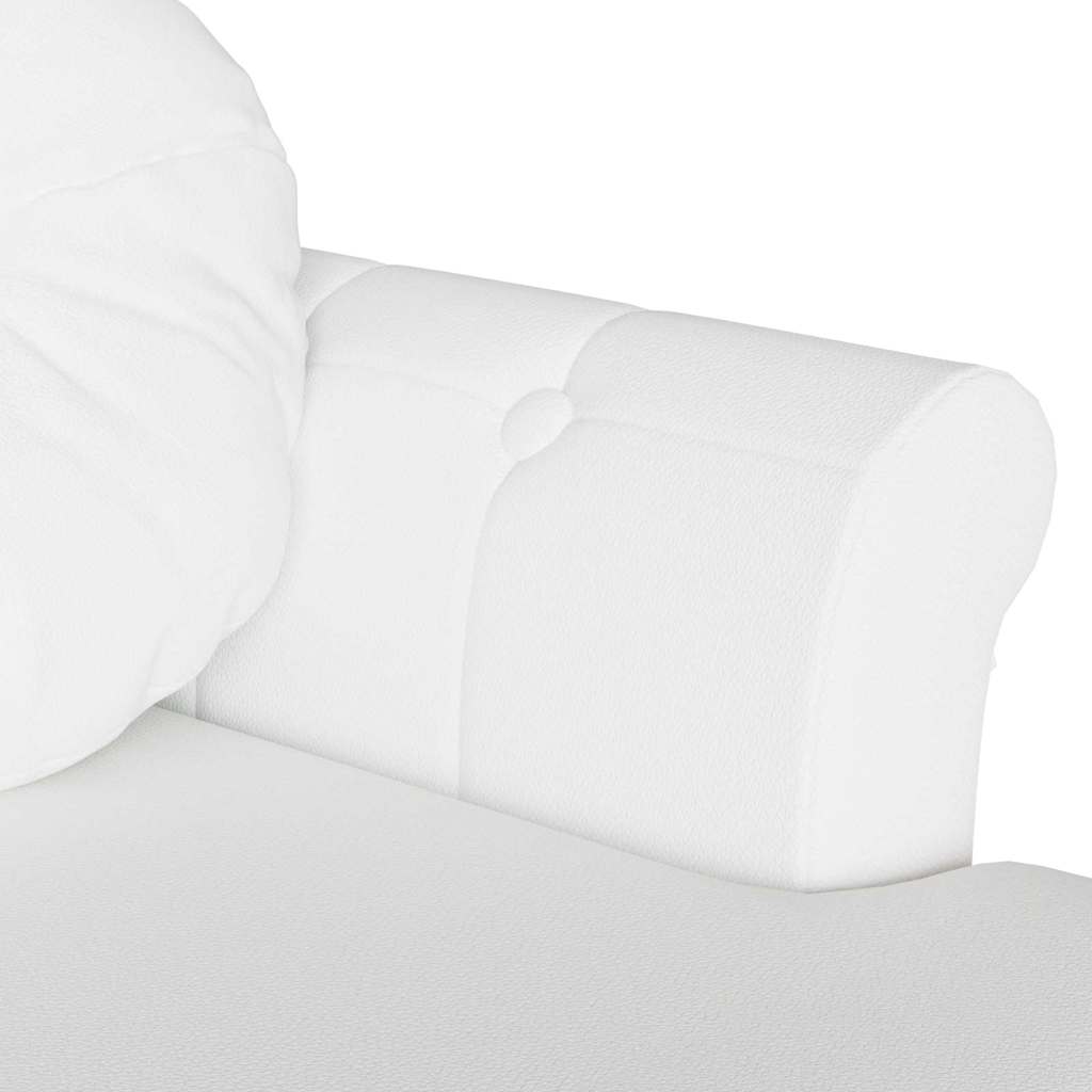 Banc Chesterfield Blanc 120,5 x 65 x 75 cm Simili cuir - XIOS