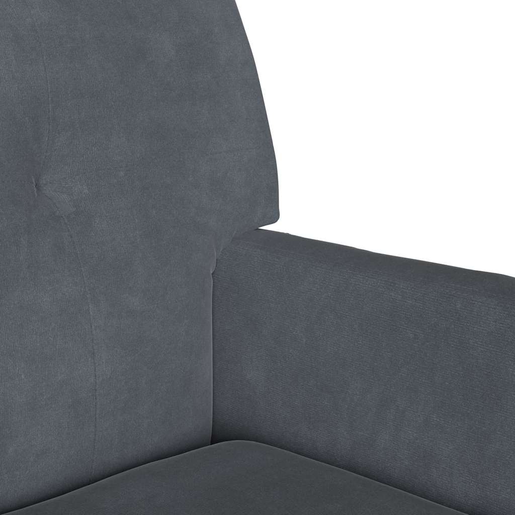 Banc Chesterfield Gris foncé 112 x 65,5 x 75 cm Velours - XIOS
