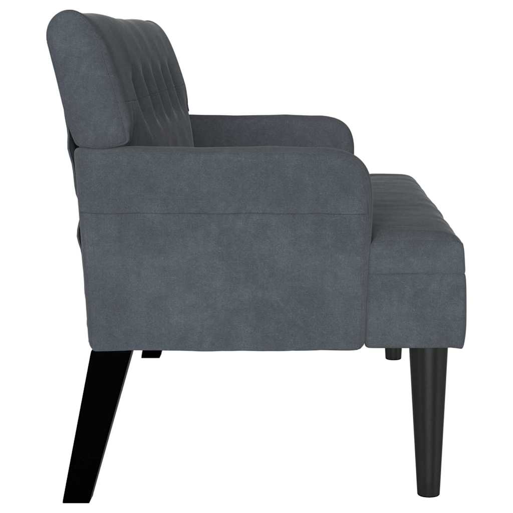 Banc Chesterfield Gris foncé 112 x 65,5 x 75 cm Velours - XIOS