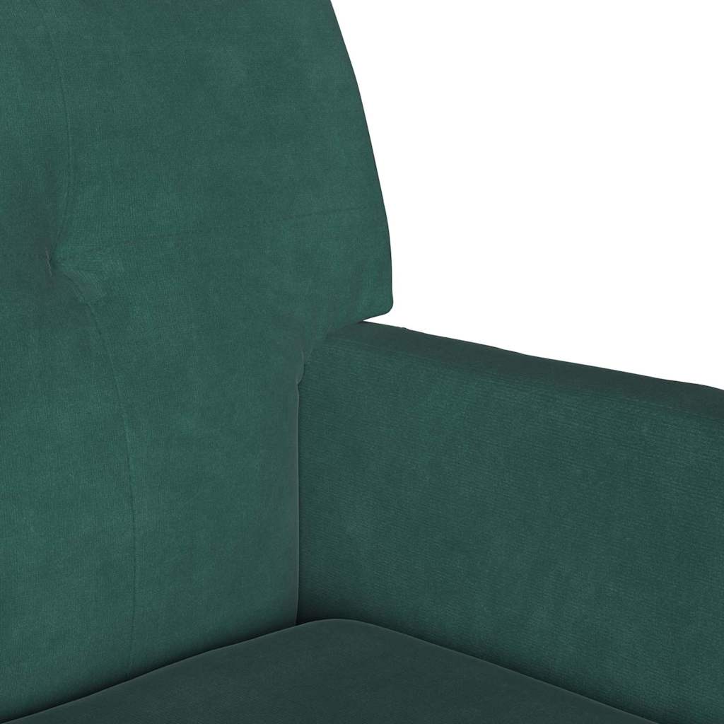 Banc Chesterfield Vert foncé 112 x 65.5 x 75 cm Velours - XIOS