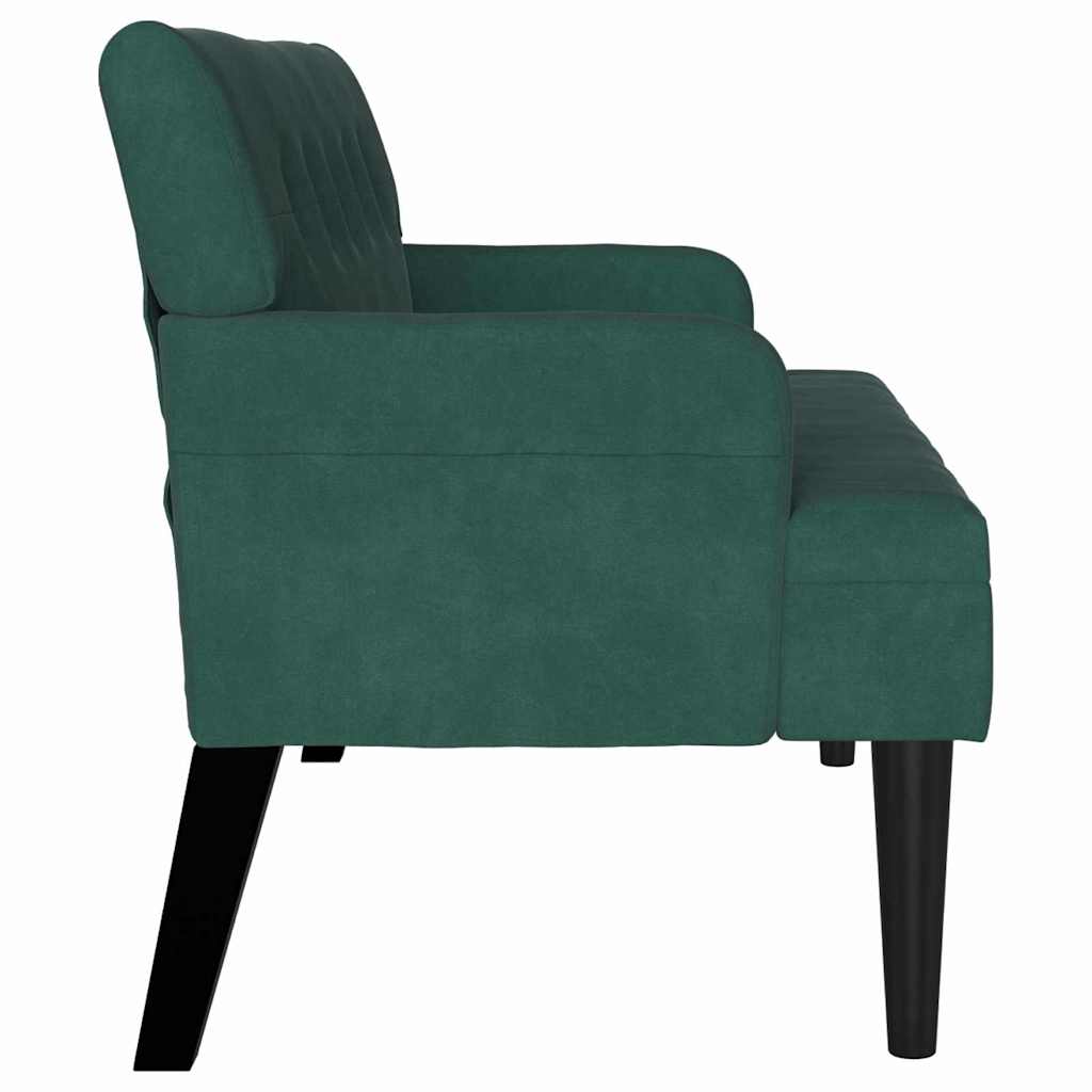 Banc Chesterfield Vert foncé 112 x 65.5 x 75 cm Velours - XIOS