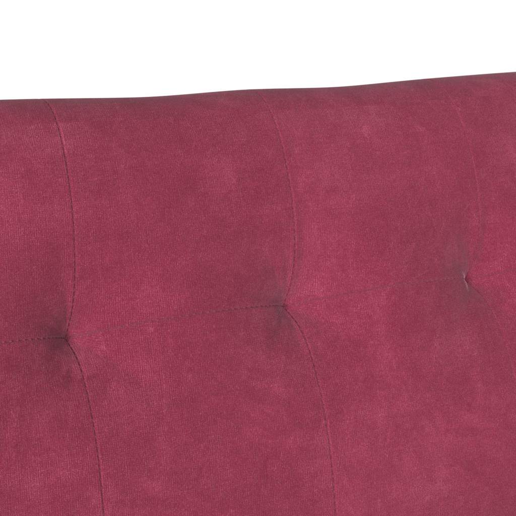 Banc Chesterfield Bordeaux 112 x 65,5 x 75 cm Velours - XIOS