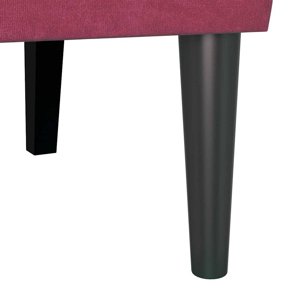 Banc Chesterfield Bordeaux 112 x 65,5 x 75 cm Velours - XIOS
