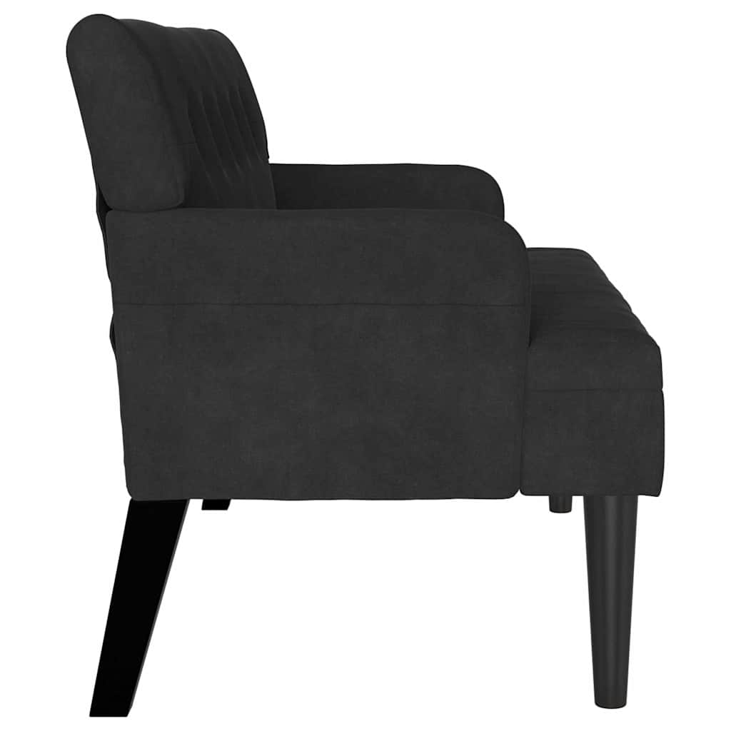 Banc Chesterfield Noir 112 x 65.5 x 75 cm Velours - XIOS