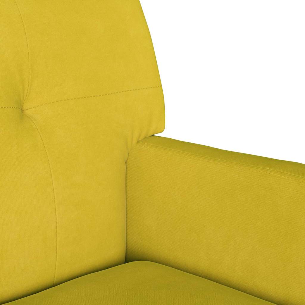 Banc Chesterfield Jaune 112 x 65.5 x 75 cm Velours - XIOS