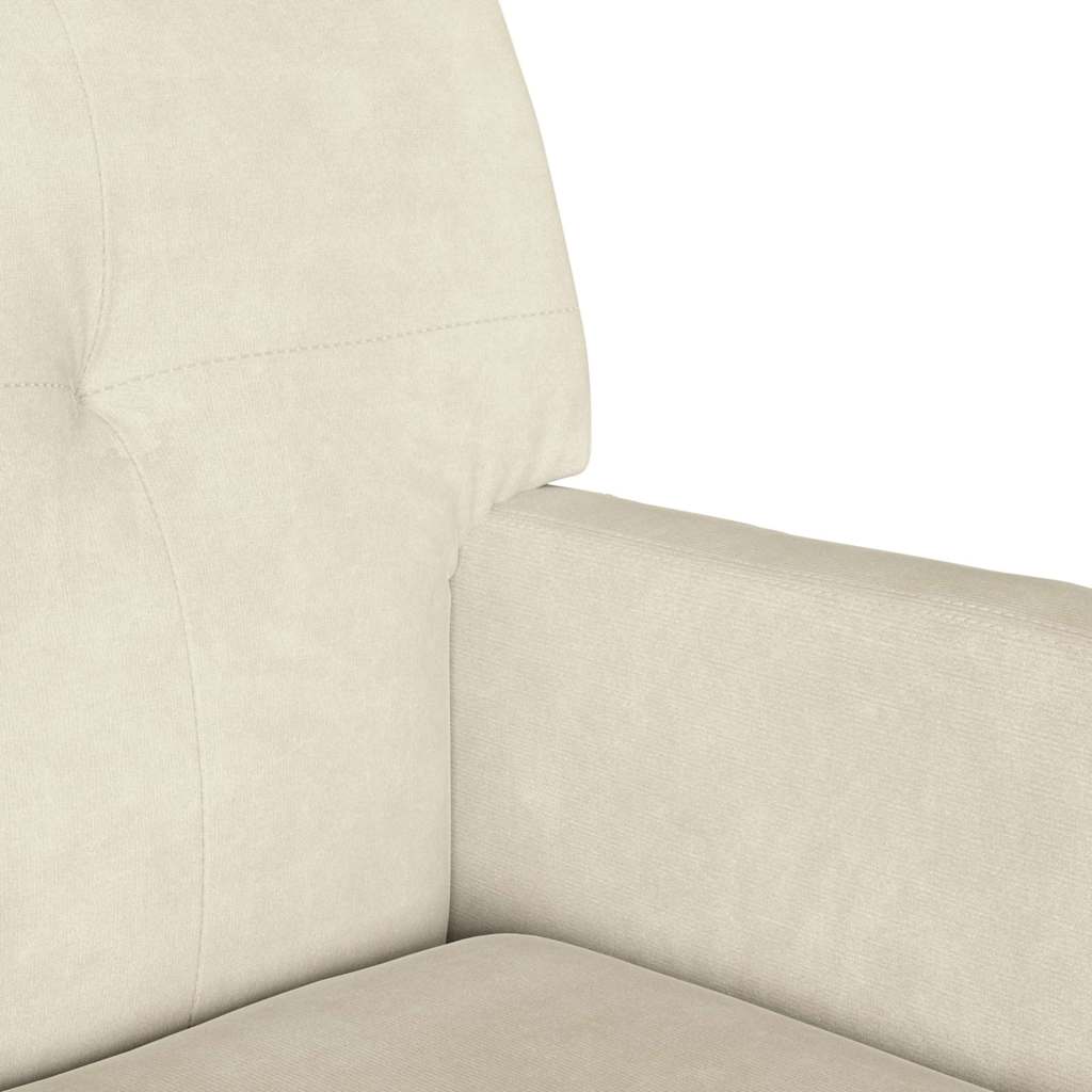 Banc Chesterfield Crème 112 x 65.5 x 75 cm Velours - XIOS