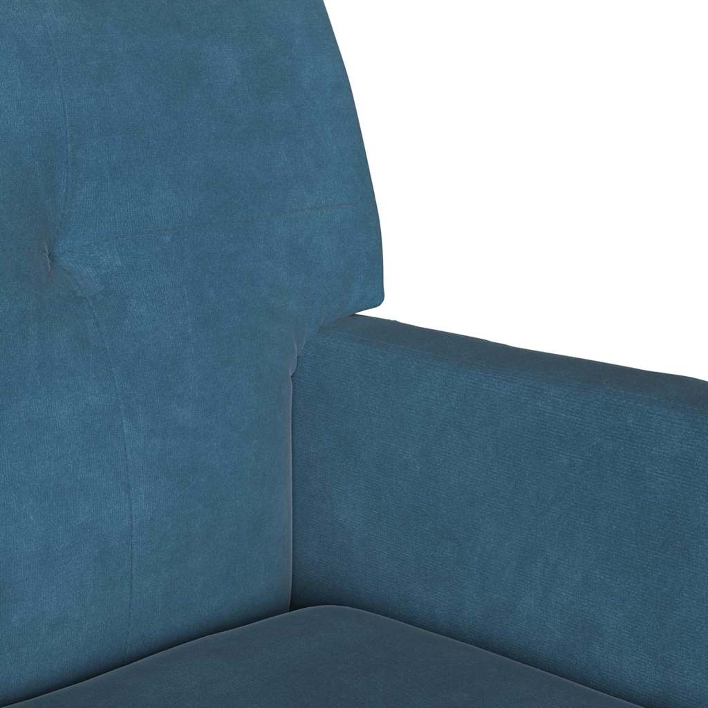 Banc Chesterfield Bleu 112 x 65.5 x 75 cm Velours - XIOS