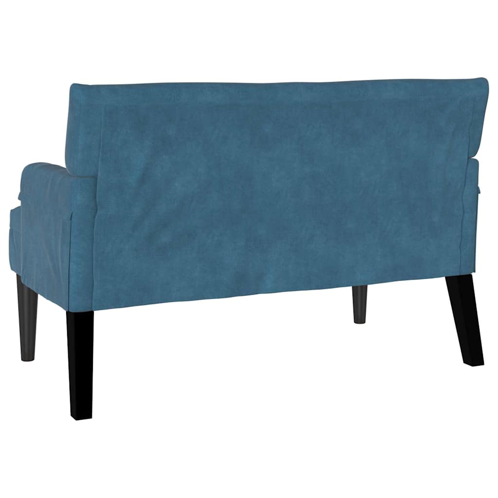 Banc Chesterfield Bleu 112 x 65.5 x 75 cm Velours - XIOS