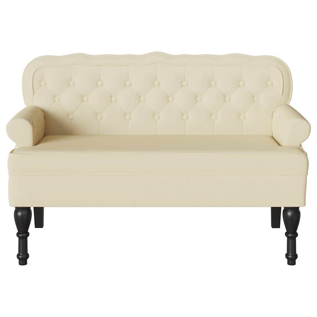 Banc Chesterfield Crème 119.5 x 64.5 x 75 cm Cuir synthétique - XIOS