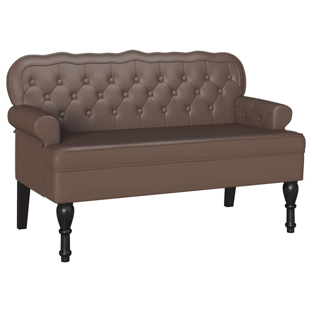 Banc Chesterfield Marron 119,5 x 64,5 x 75 cm Cuir synthétique - XIOS