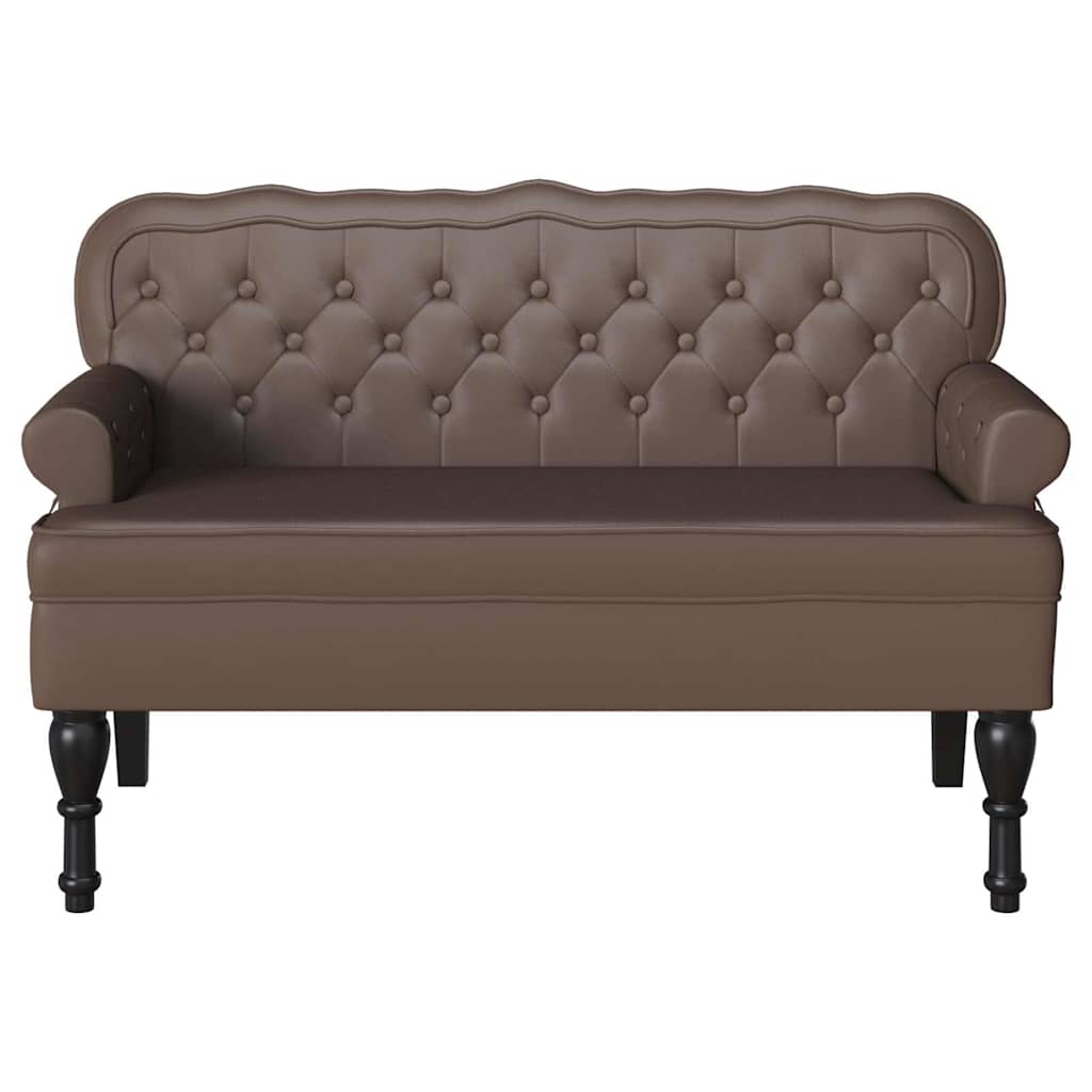 Banc Chesterfield Marron 119.5 x 64.5 x 75 cm Cuir synthétique - XIOS