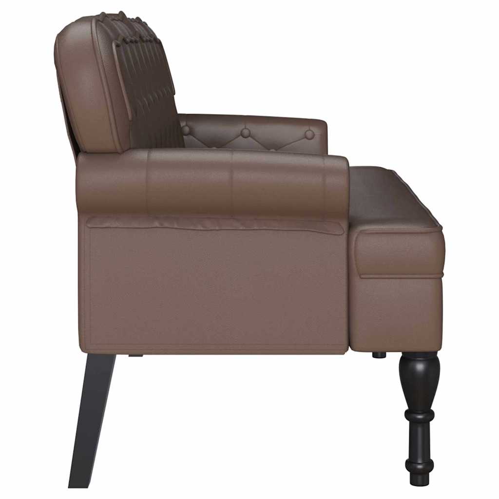 Banc Chesterfield Marron 119,5 x 64,5 x 75 cm Cuir synthétique - XIOS