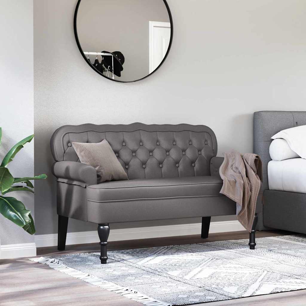 Banc Chesterfield Gris 119.5 x 64.5 x 75 cm Cuir synthétique - XIOS