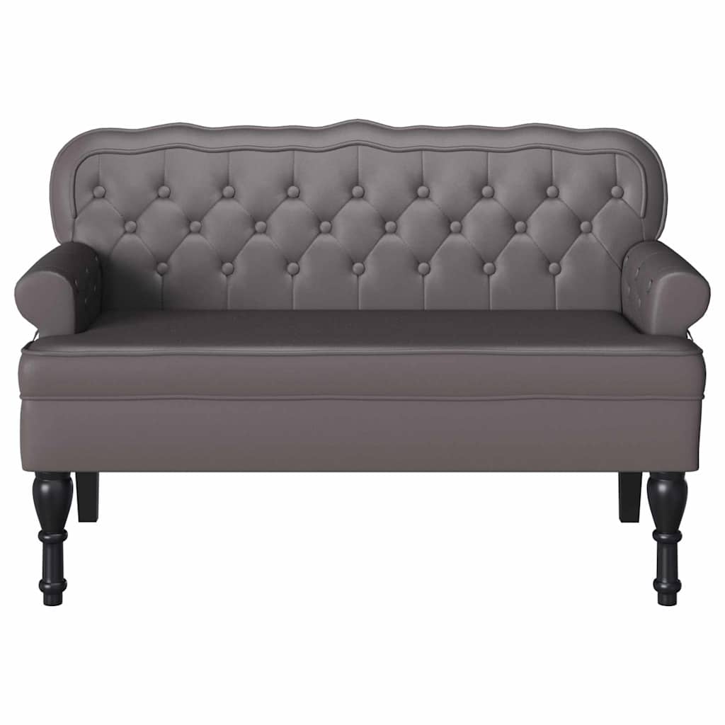 Banc Chesterfield Gris 119.5 x 64.5 x 75 cm Cuir synthétique - XIOS