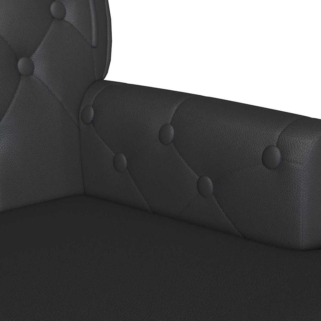 Banc Chesterfield Noir 119.5 x 64.5 x 75 cm Cuir synthétique - XIOS