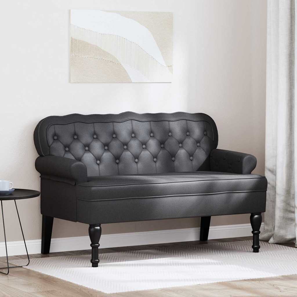 Banc Chesterfield Noir 119.5 x 64.5 x 75 cm Cuir synthétique - XIOS