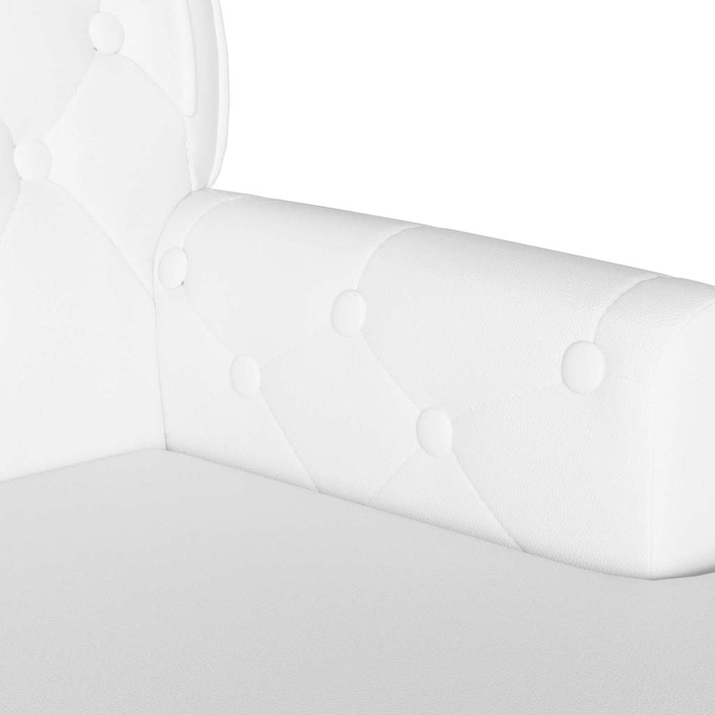 Banc Chesterfield Blanc 119.5 x 64.5 x 75 cm Cuir synthétique - XIOS