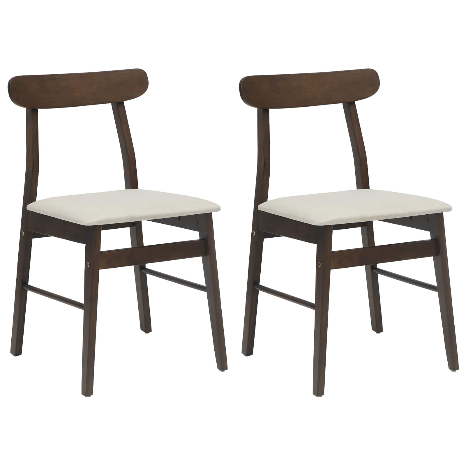Chaise de salle à manger 2 pcs Marron foncé et lumière - XIOS