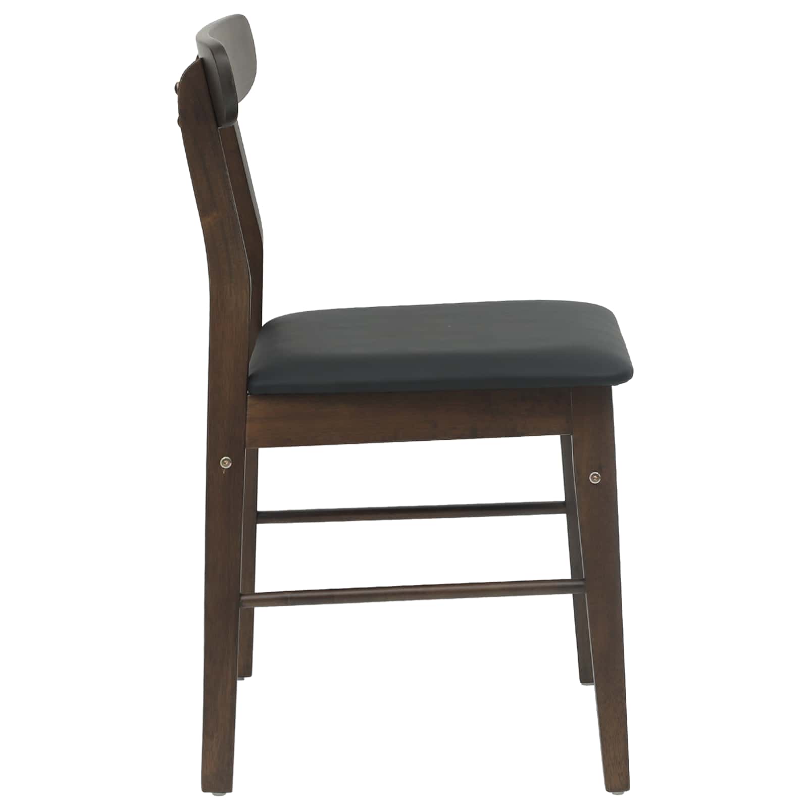 Chaise de salle à manger 2 pcs Marron foncé et Noir - XIOS