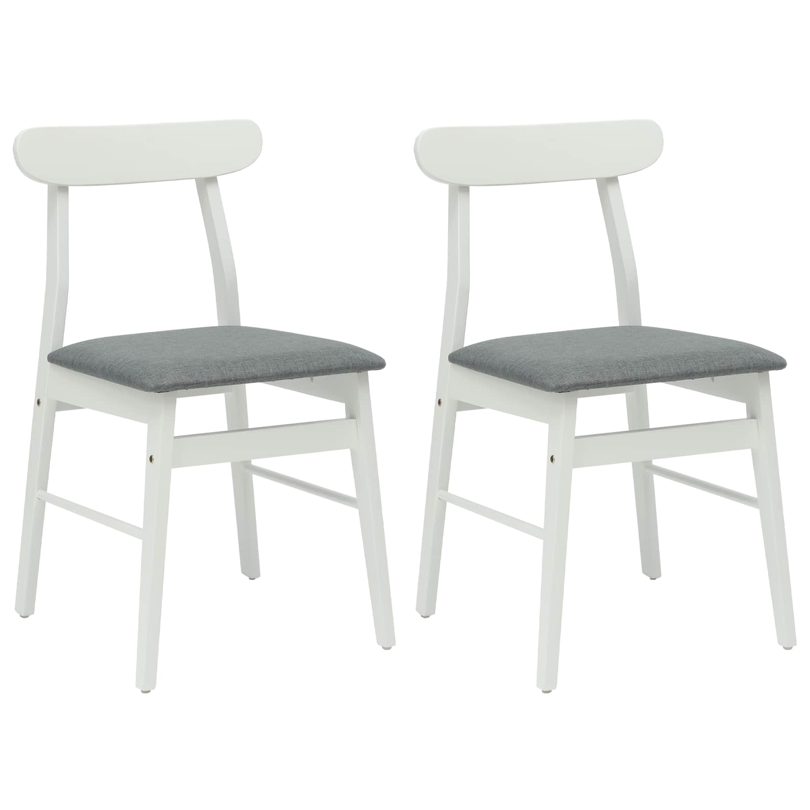 Chaise de salle à manger 2 pcs Blanc et Gris - XIOS