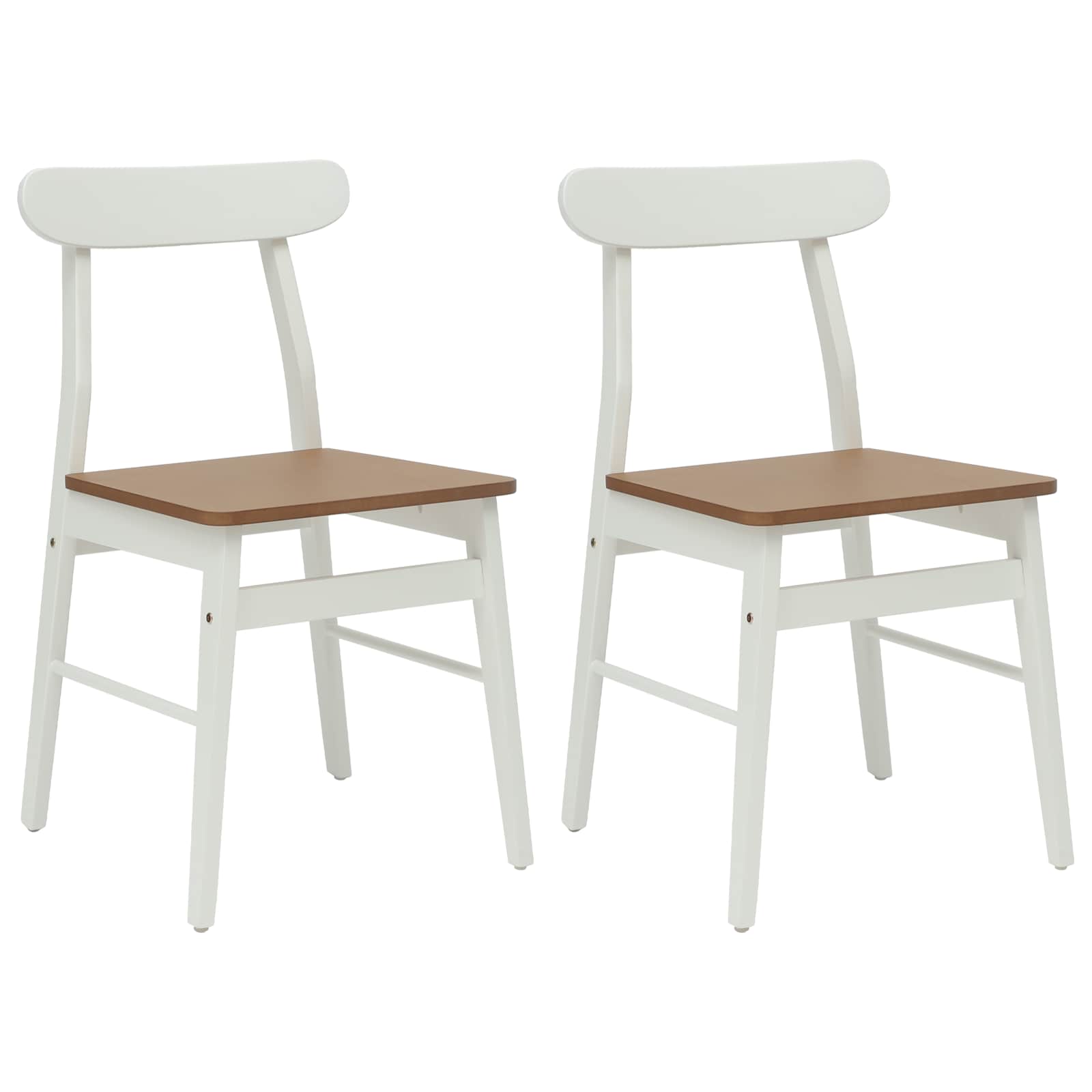Chaise de salle à manger 2 pcs Blanc et Naturel - XIOS