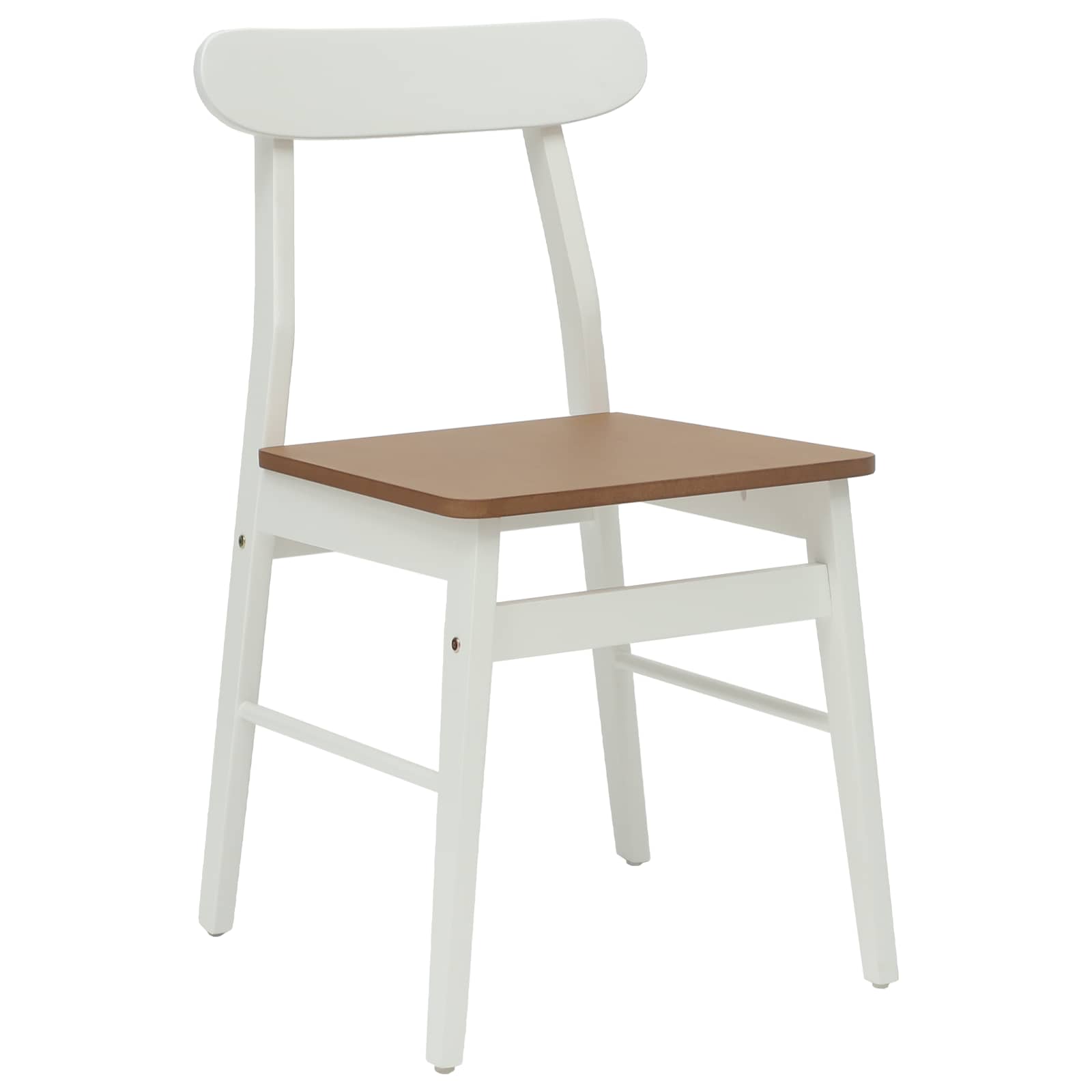 Chaise de salle à manger 2 pcs Blanc et Naturel - XIOS