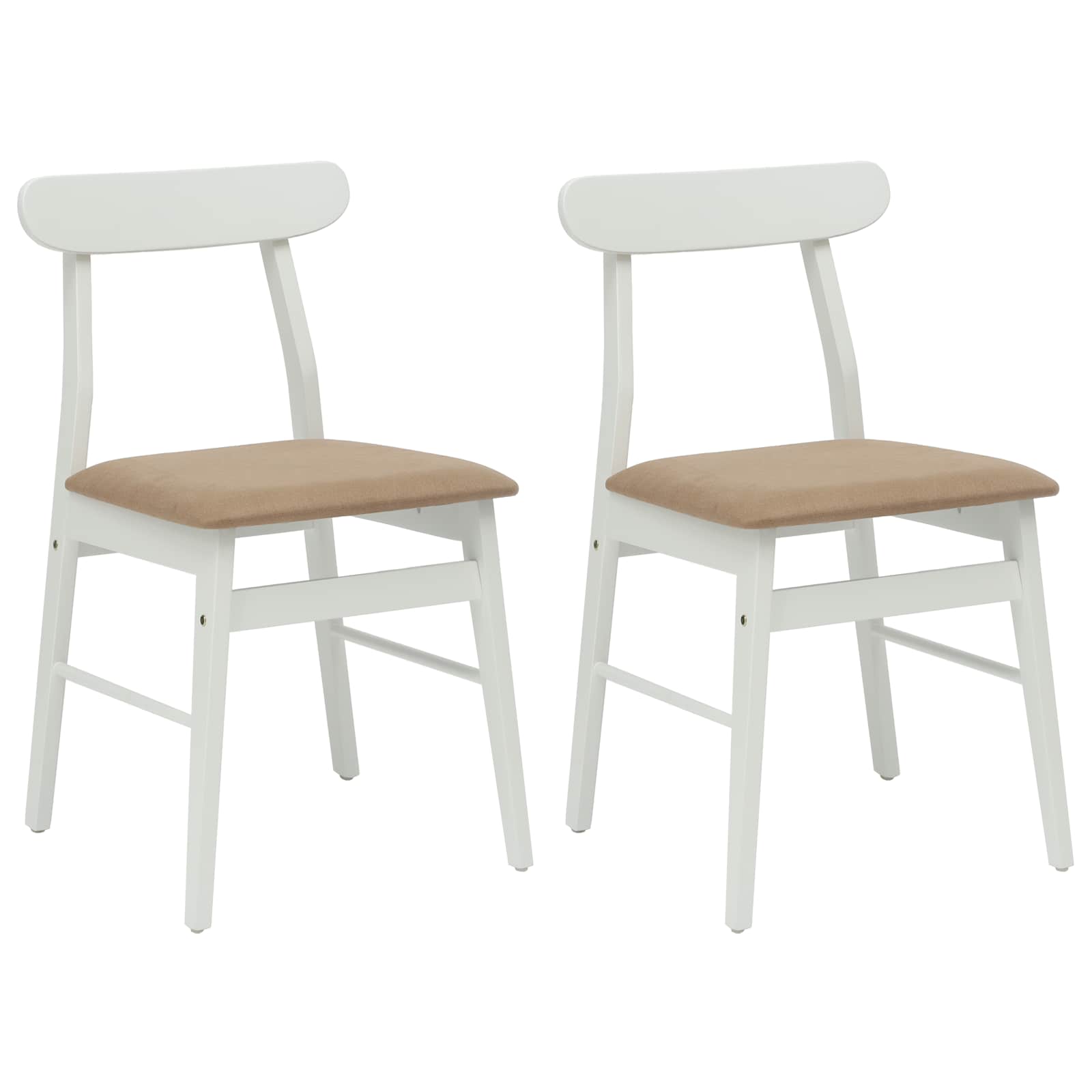 Chaise de salle à manger 2 pcs Blanc et marron - XIOS